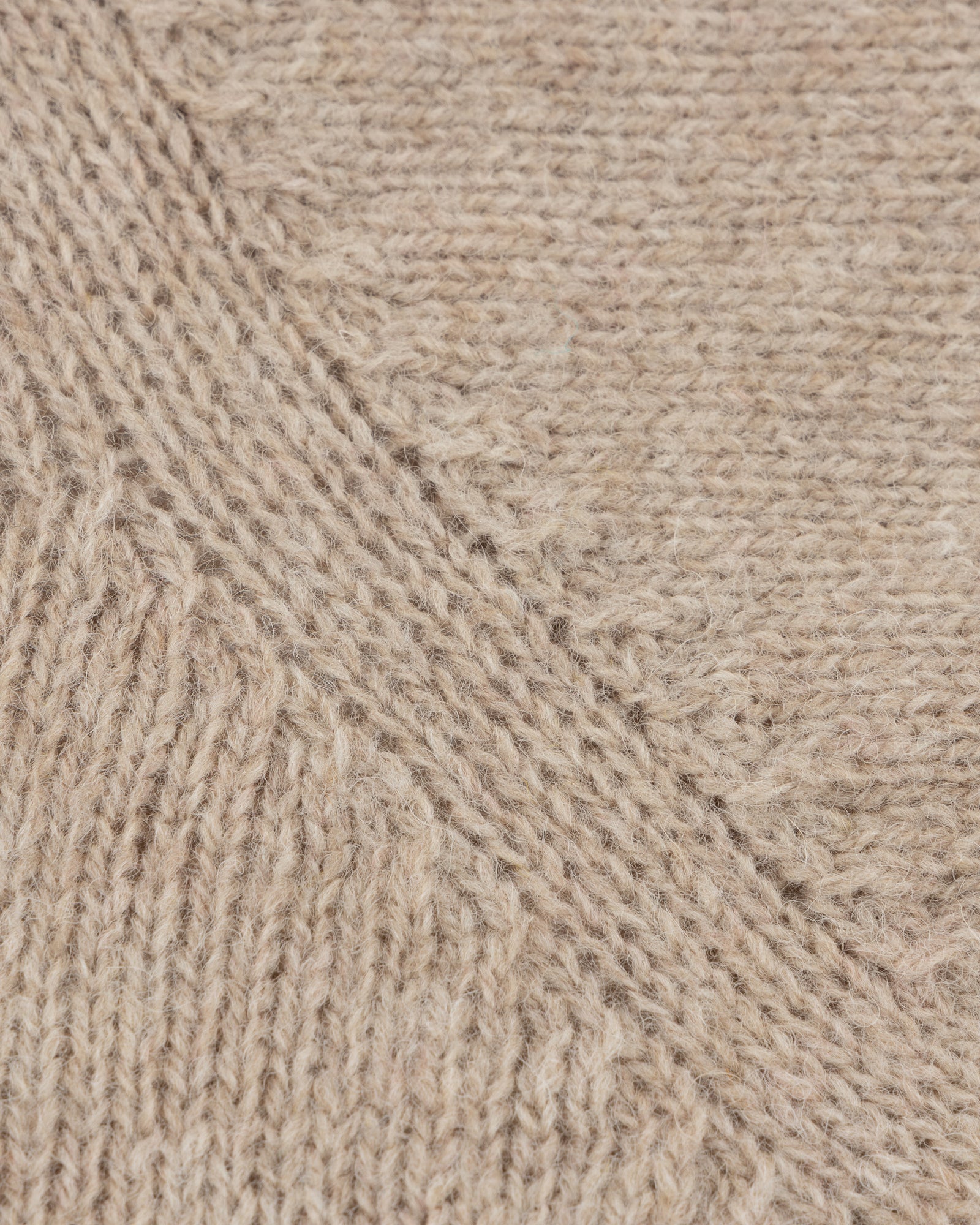 Shetland Wool Crew Neck Sweater - Taupe