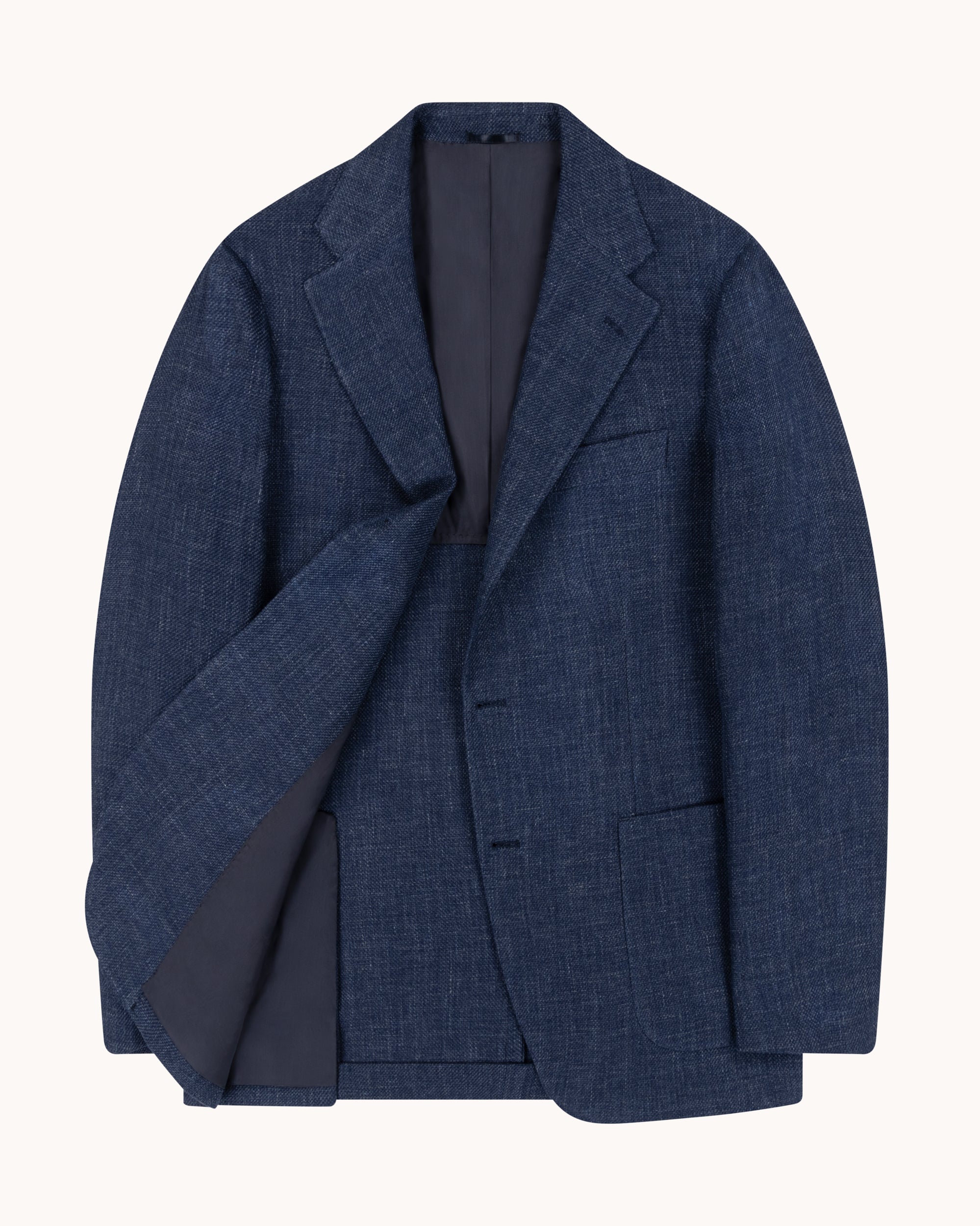 Sport Jacket - Dark Blue Linen Cotton