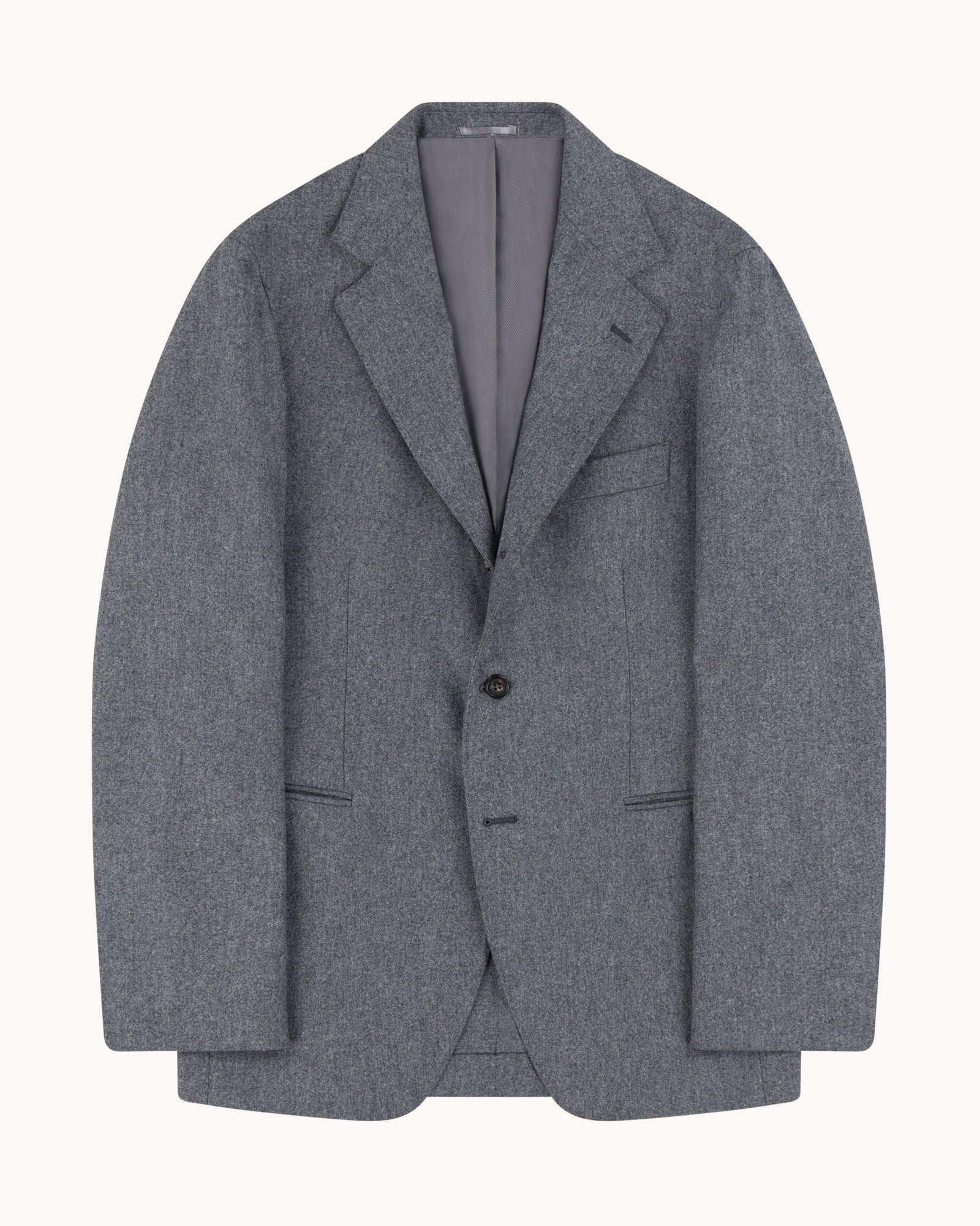 Sport Jacket - Light Grey Woollen Flannel
