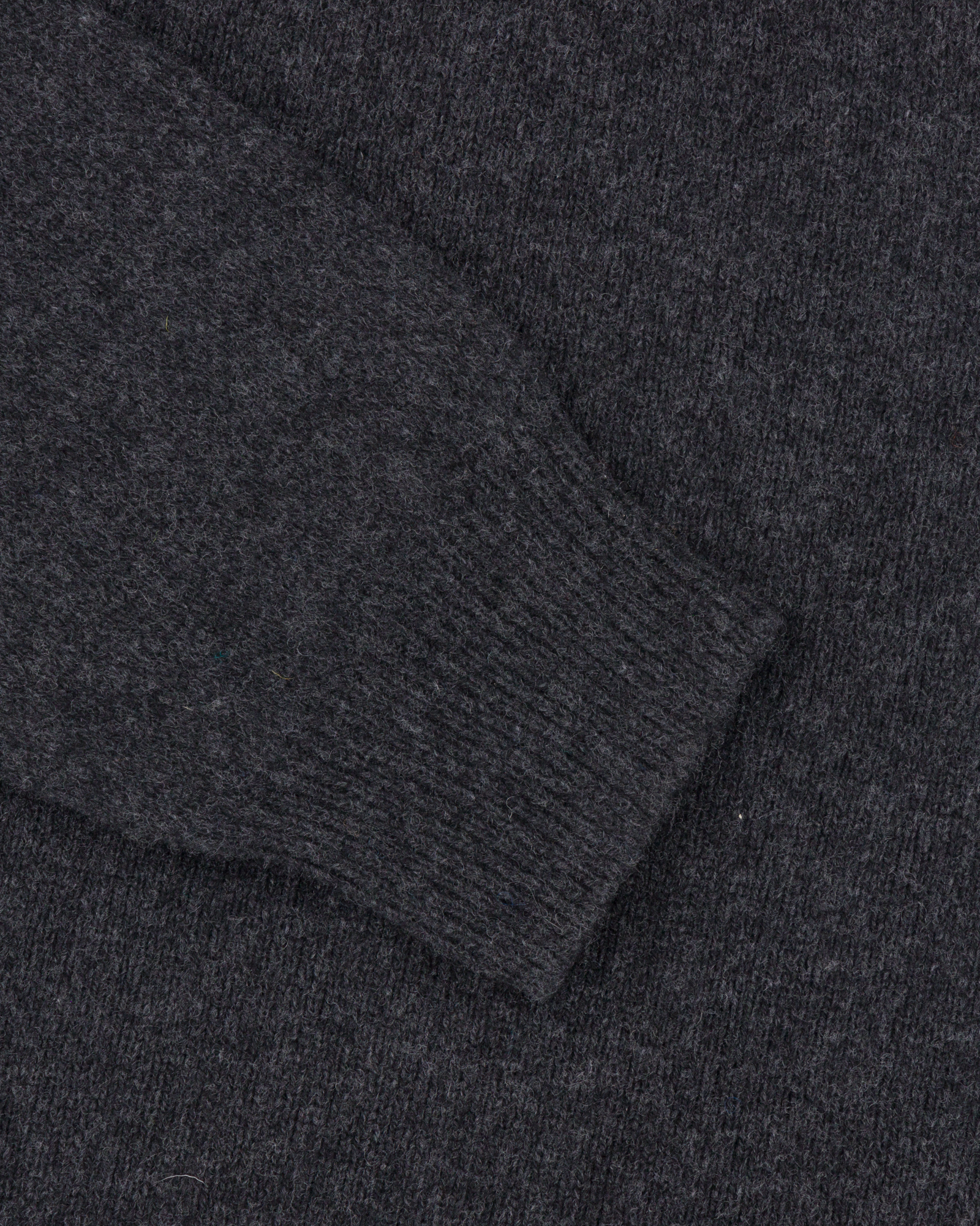 Lambswool Roll Neck Sweater - Charcoal
