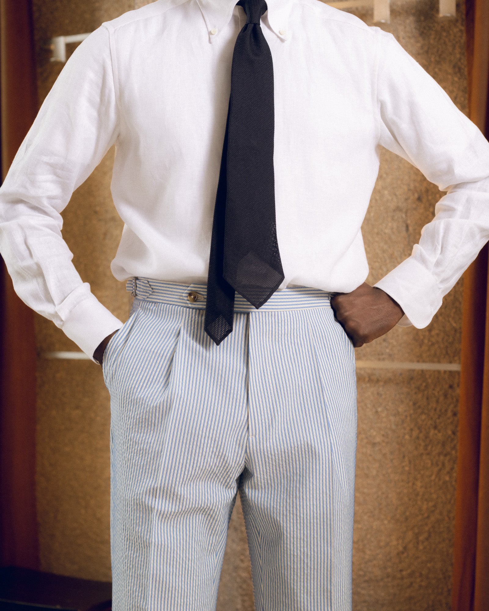 Shibumi Firenze - Grenadine / Garza Fina Tie - Midnight