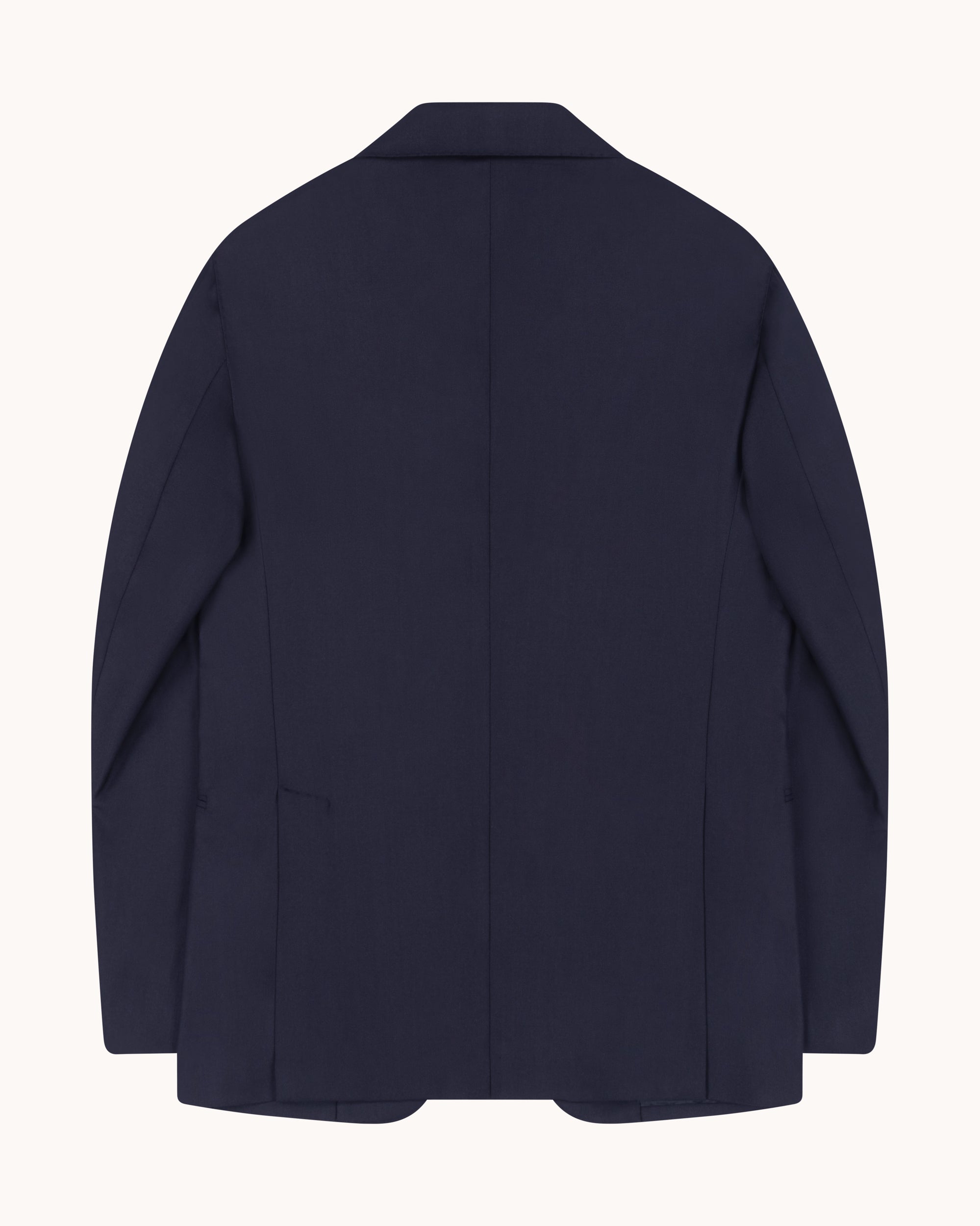 Sport Jacket - Navy Herringbone Wool