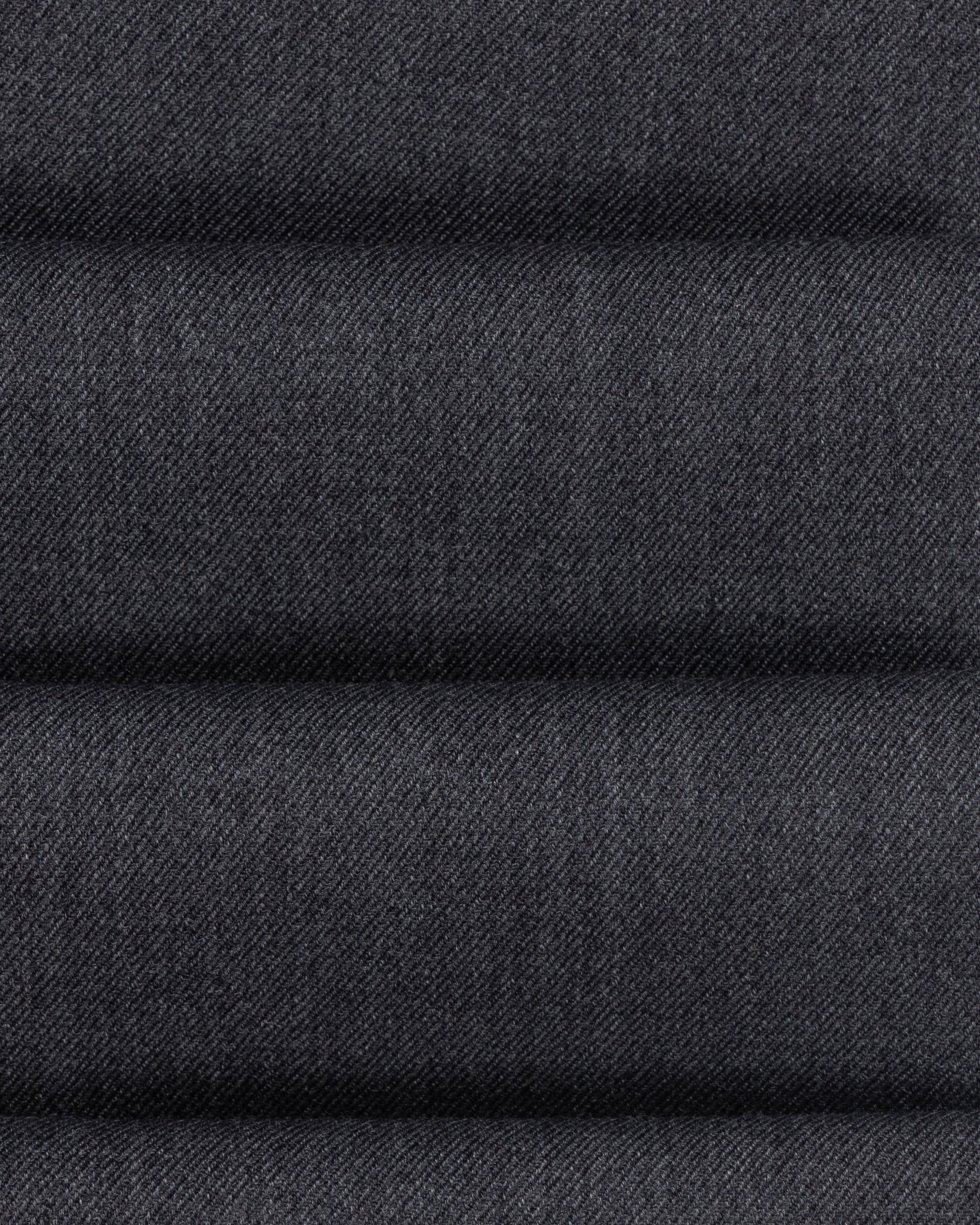 Classic Pleated Trouser - Mid Grey Wool Cavalry Twill