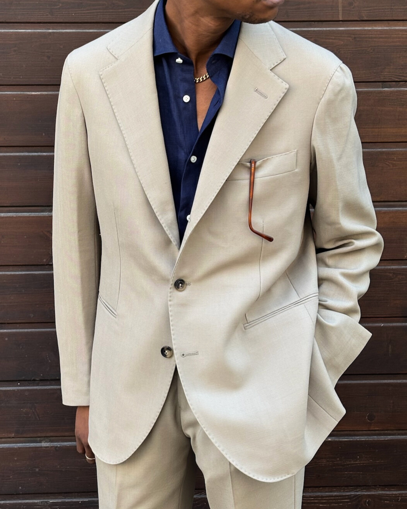 Sport Jacket - Taupe Tropical Wool
