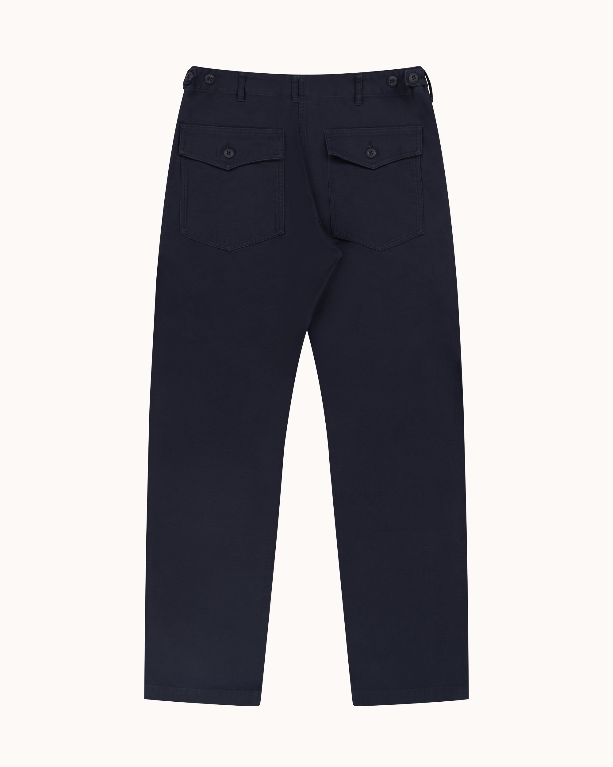 High Rise Japanese Fatigue Pant - Navy Cotton