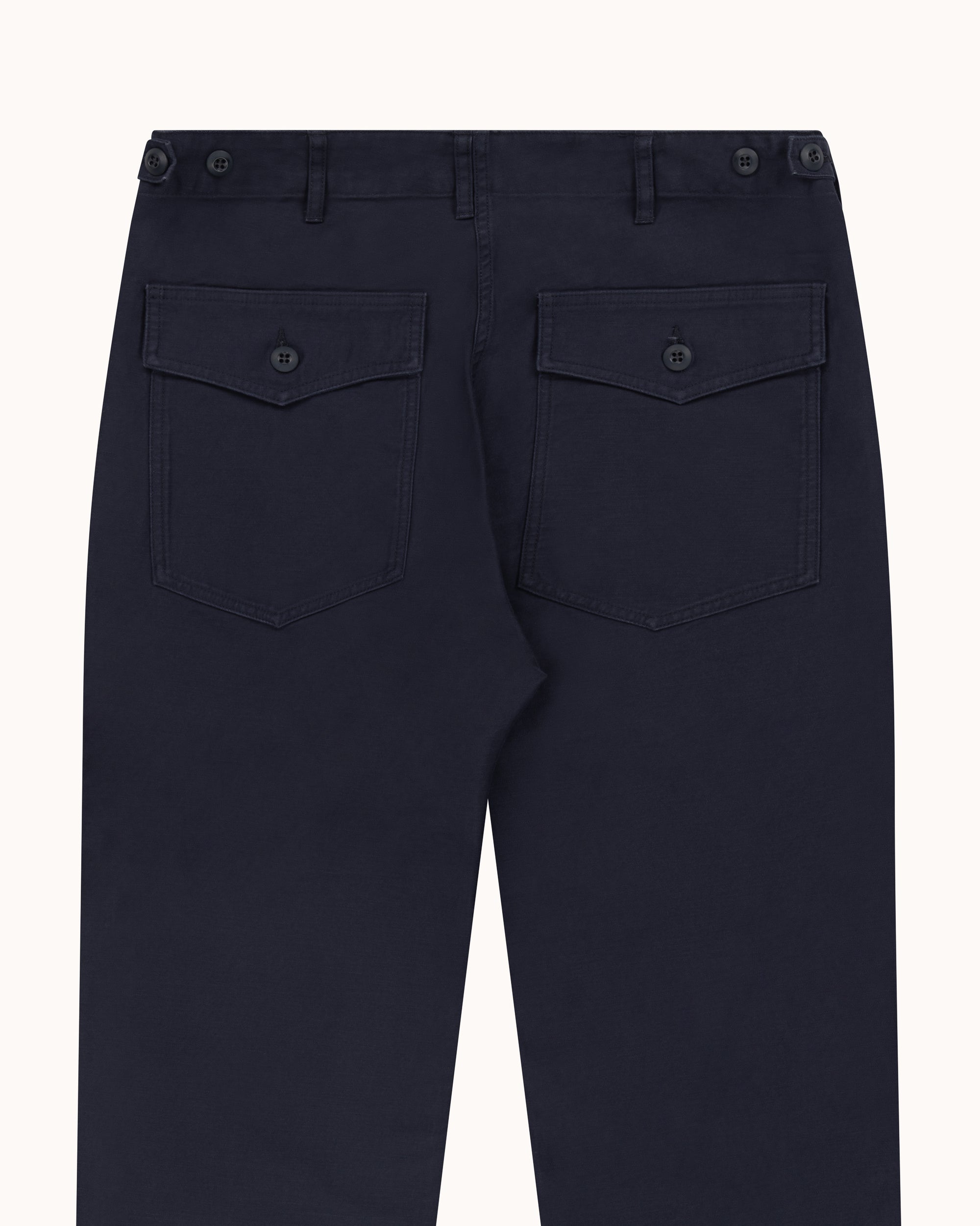 High Rise Japanese Fatigue Pant - Navy Cotton