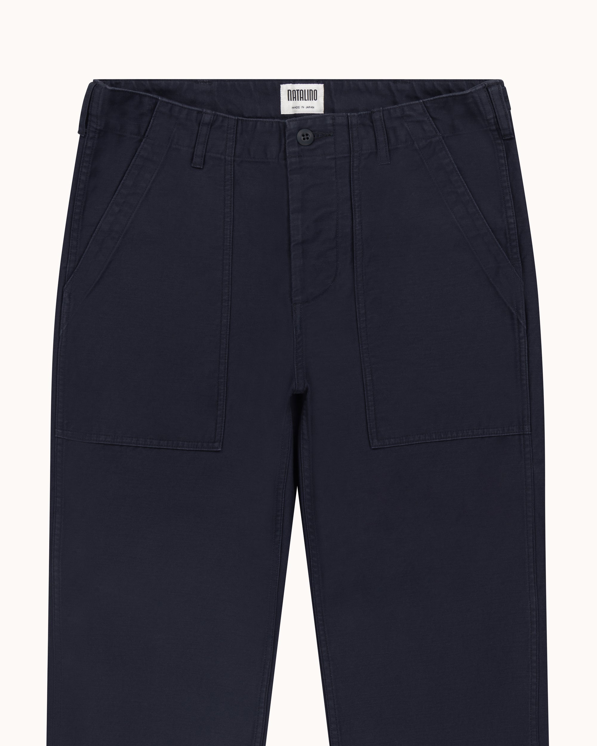 High Rise Japanese Fatigue Pant - Navy Cotton