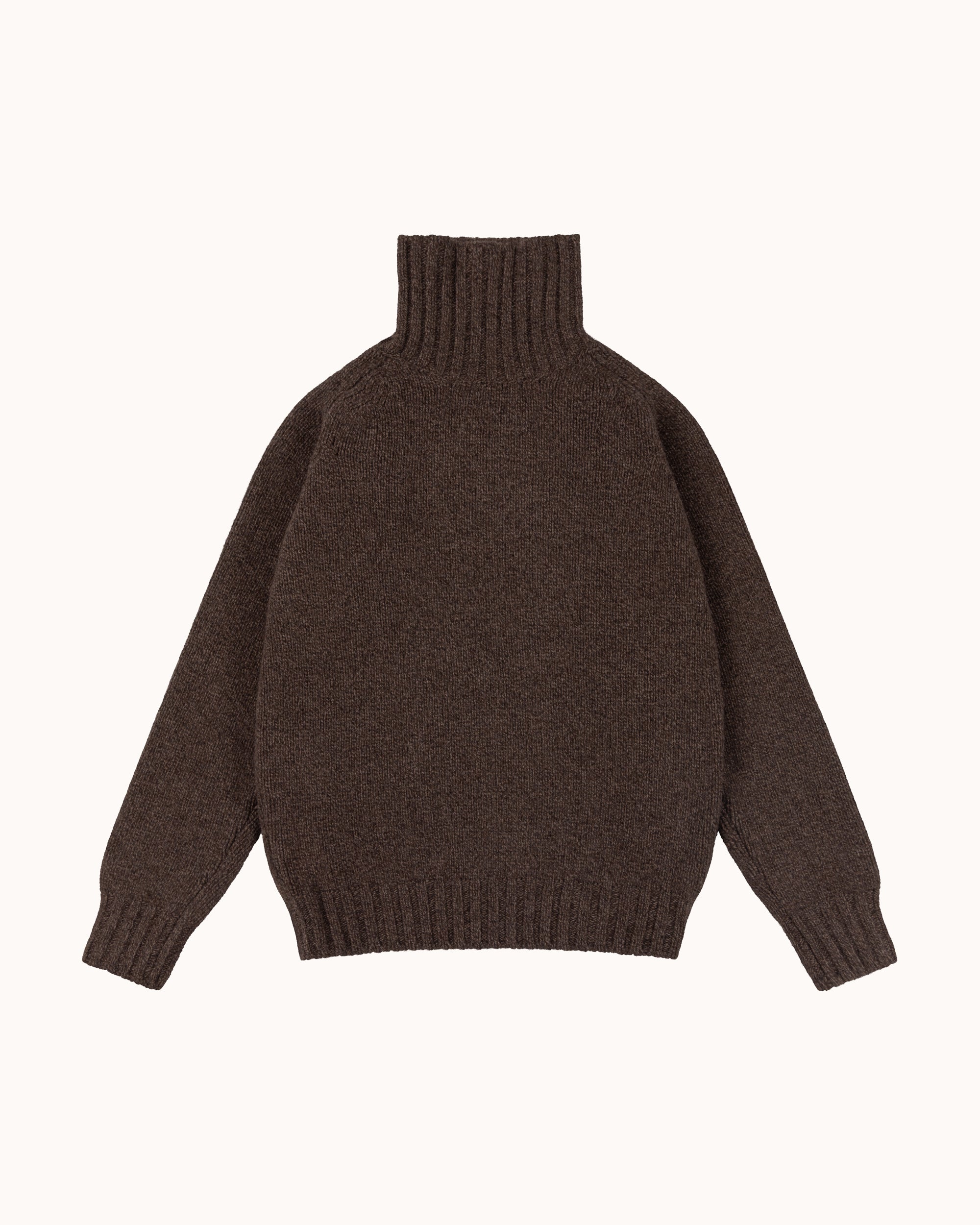 Funnel Neck Sweater - Brown