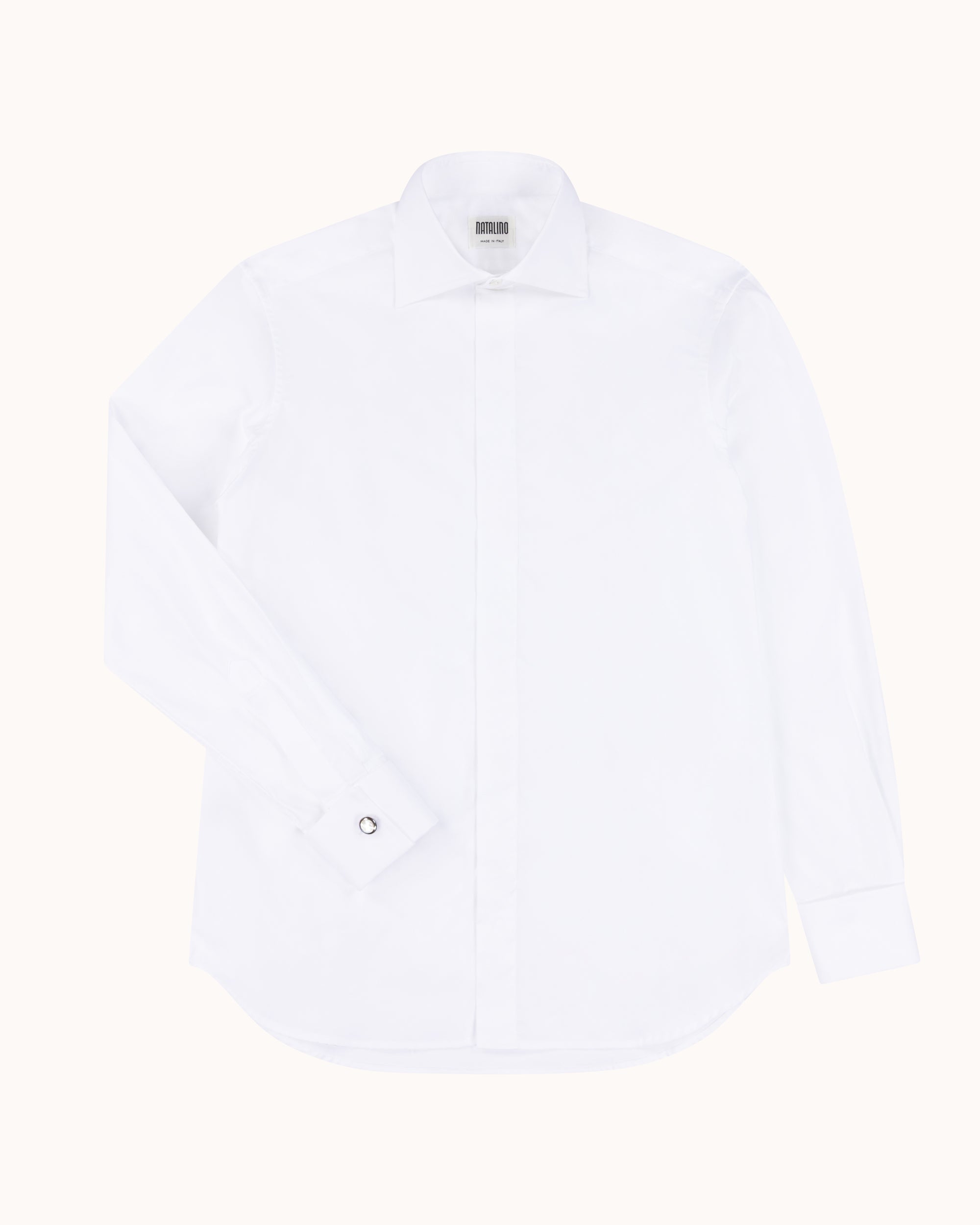 Dinner Shirt - White Cotton Poplin