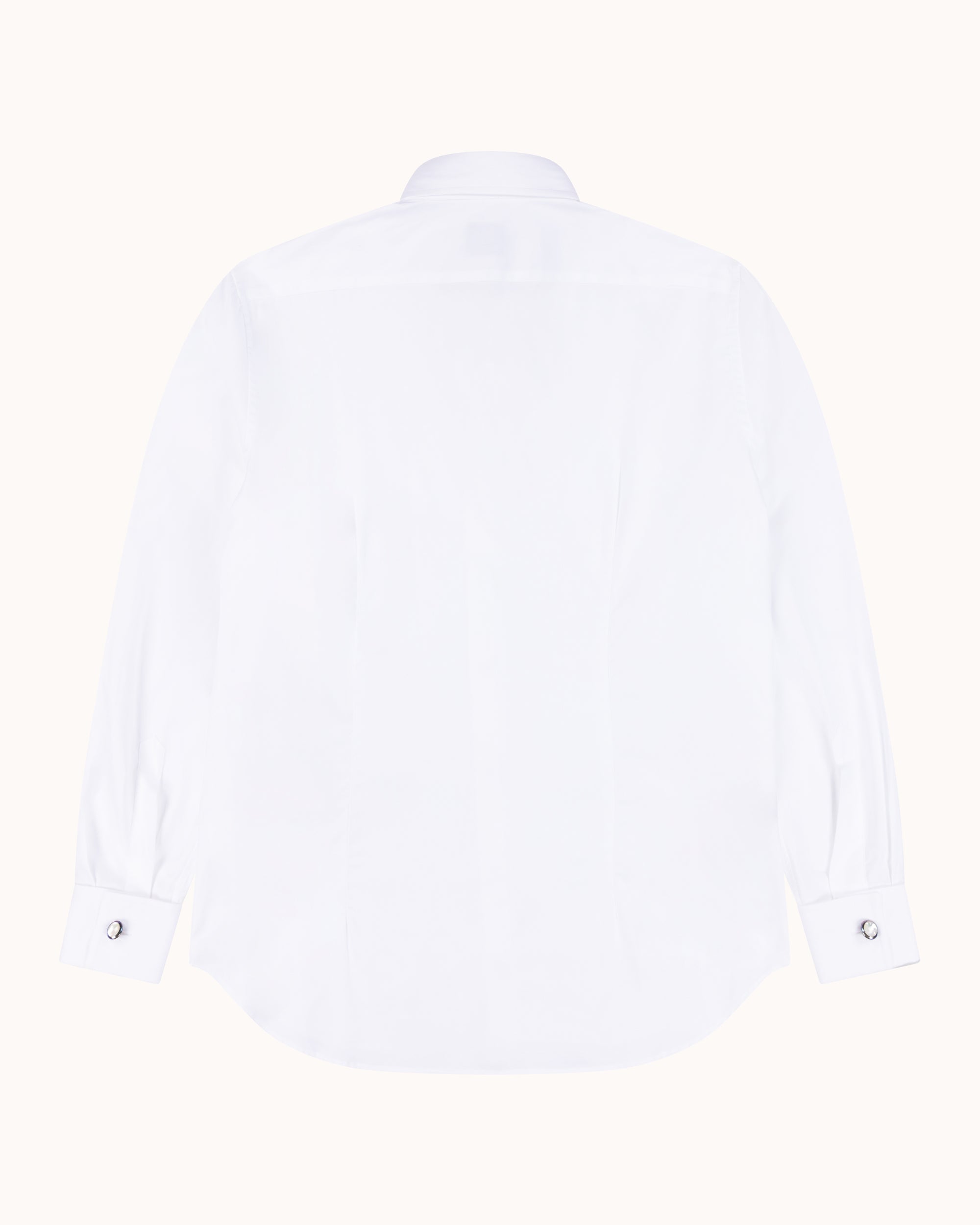 Dinner Shirt - White Cotton Poplin