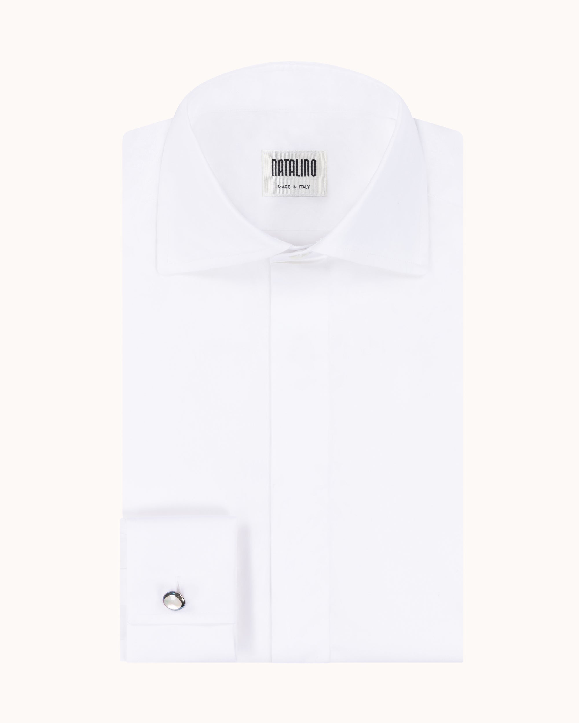 Dinner Shirt - White Cotton Poplin