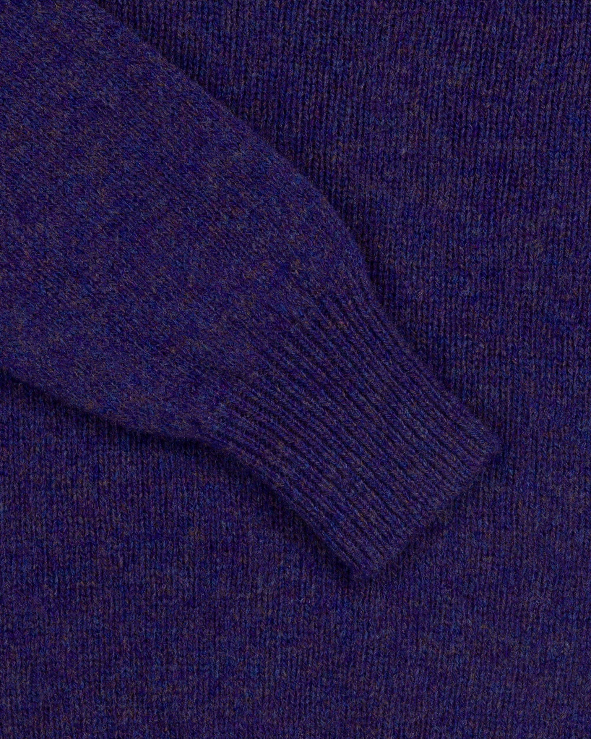 Shetland Wool Crew Neck Sweater - Iris