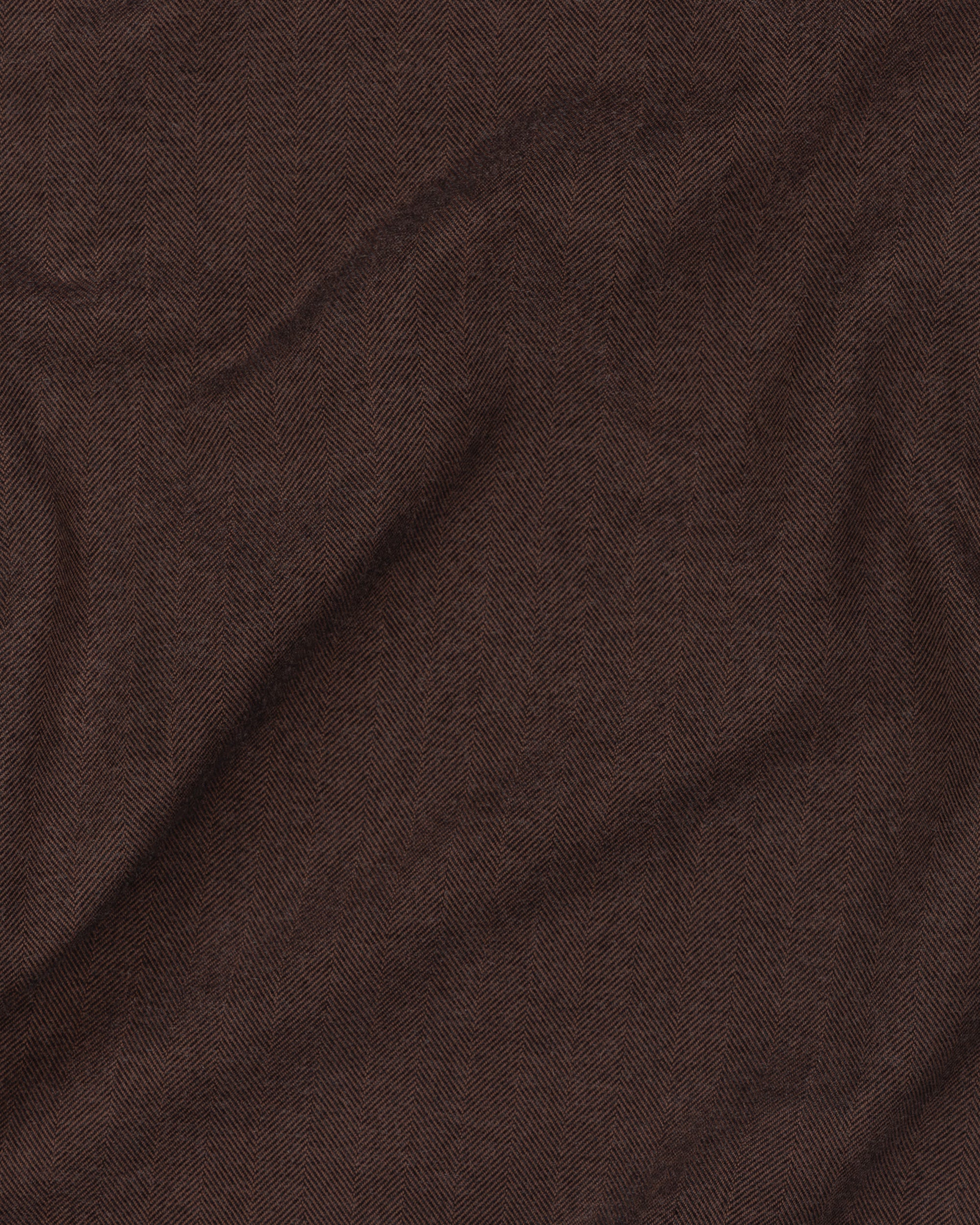 Overshirt - Brown Herringbone Cotton Cashmere