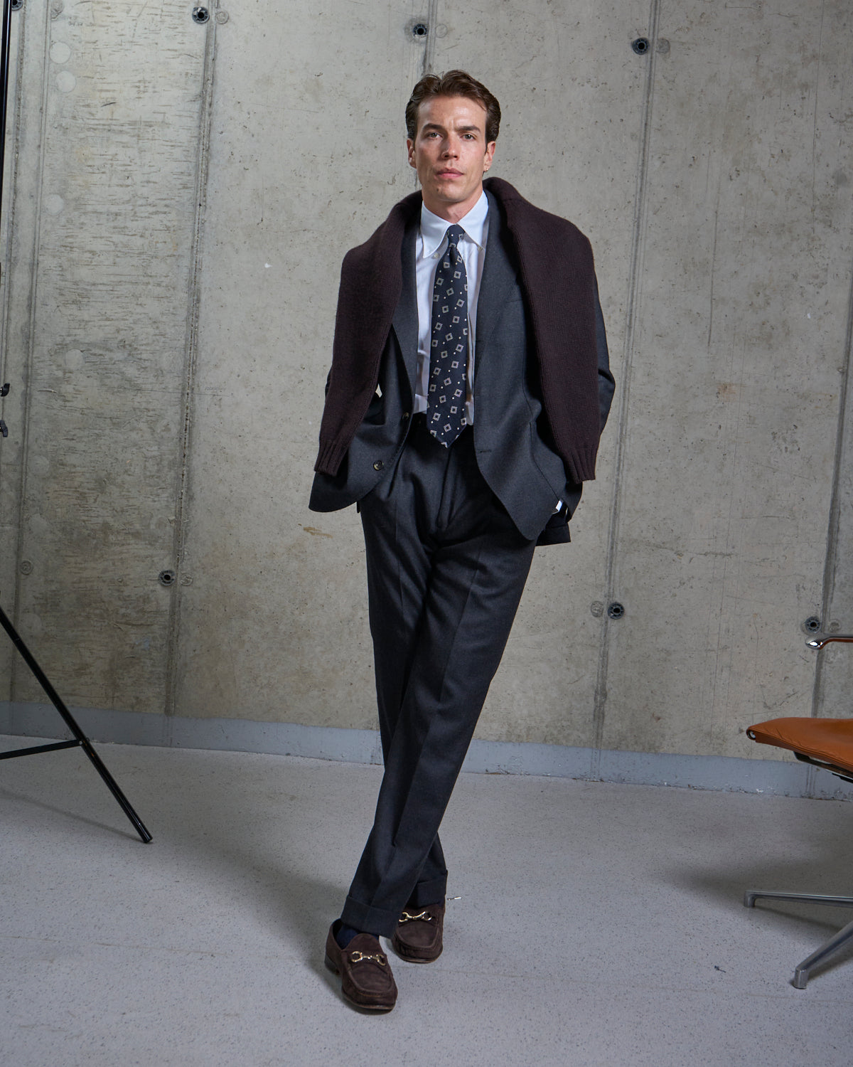 Sport Jacket - Charcoal Grey Twill Wool