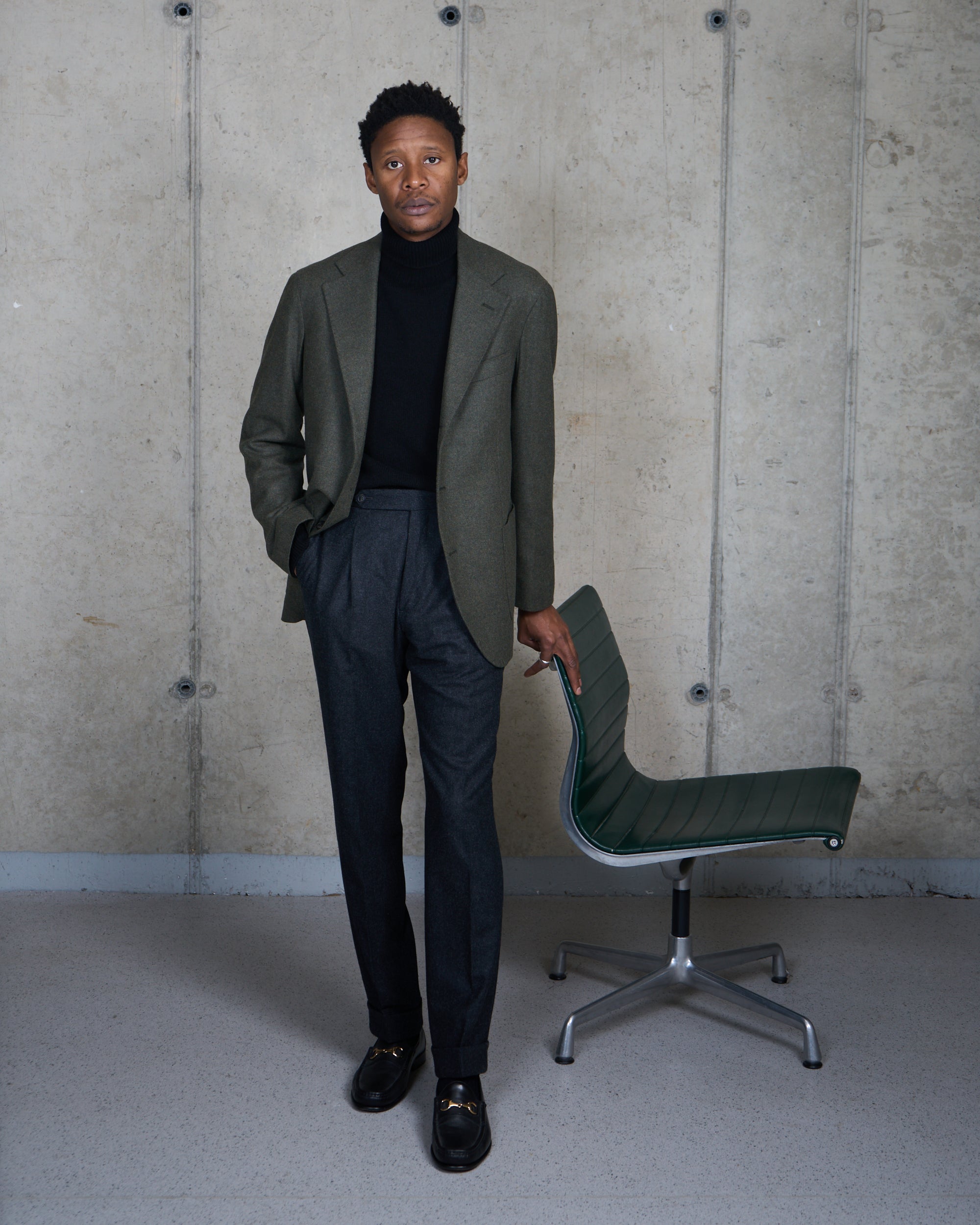 Sport Jacket - Moss Green Wool