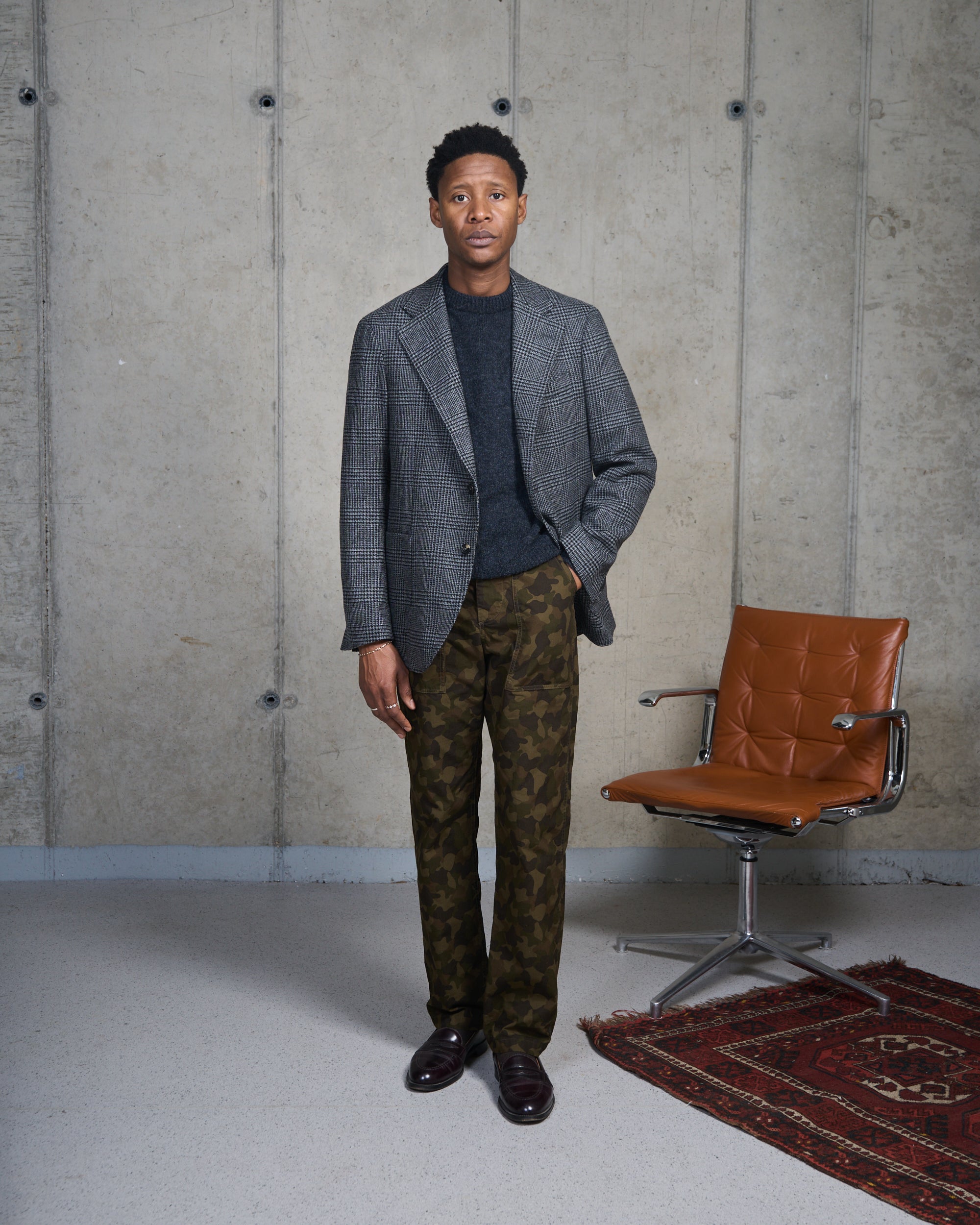 Sport Jacket - Grey Glen Check Merino Wool