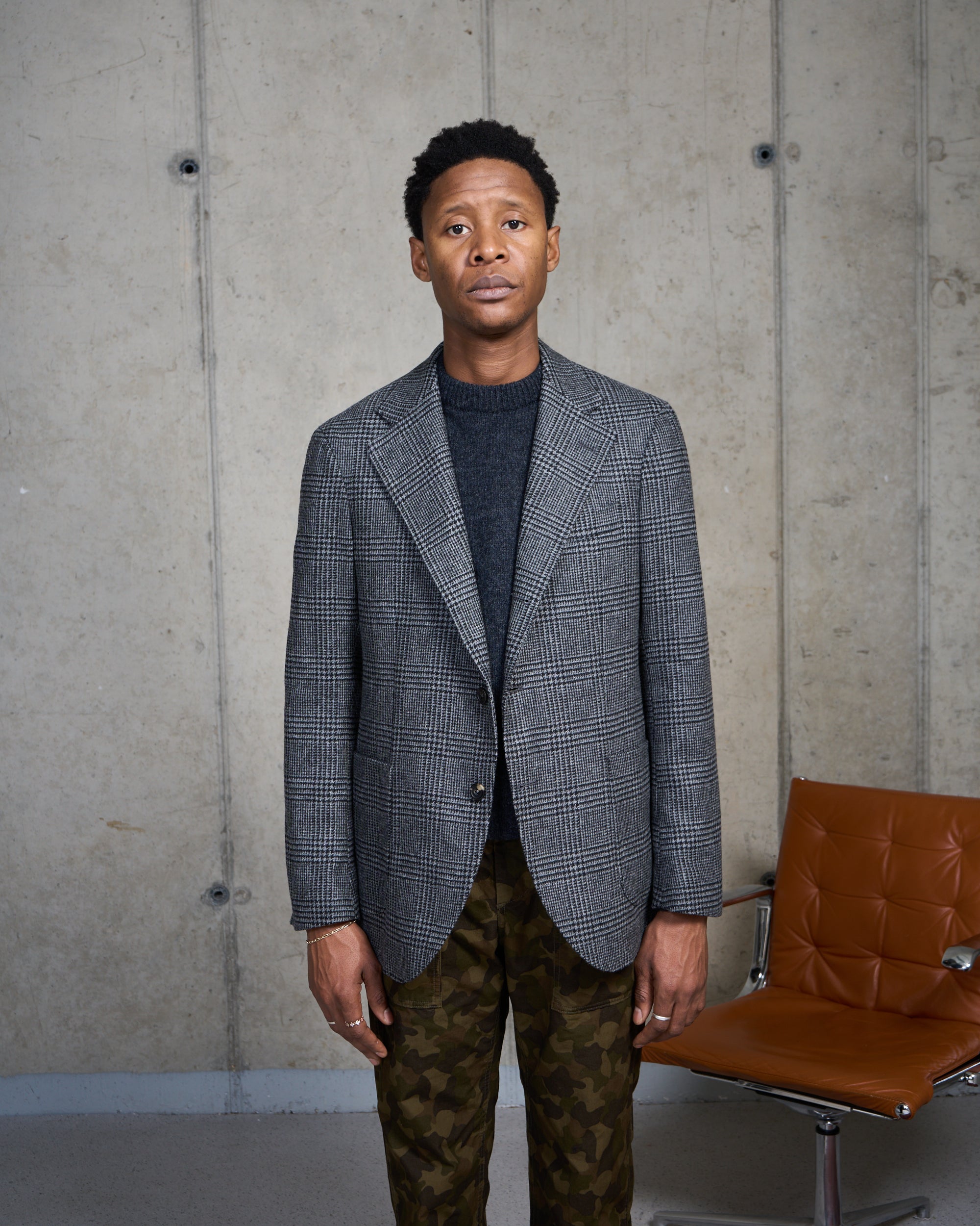 Sport Jacket - Grey Glen Check Merino Wool