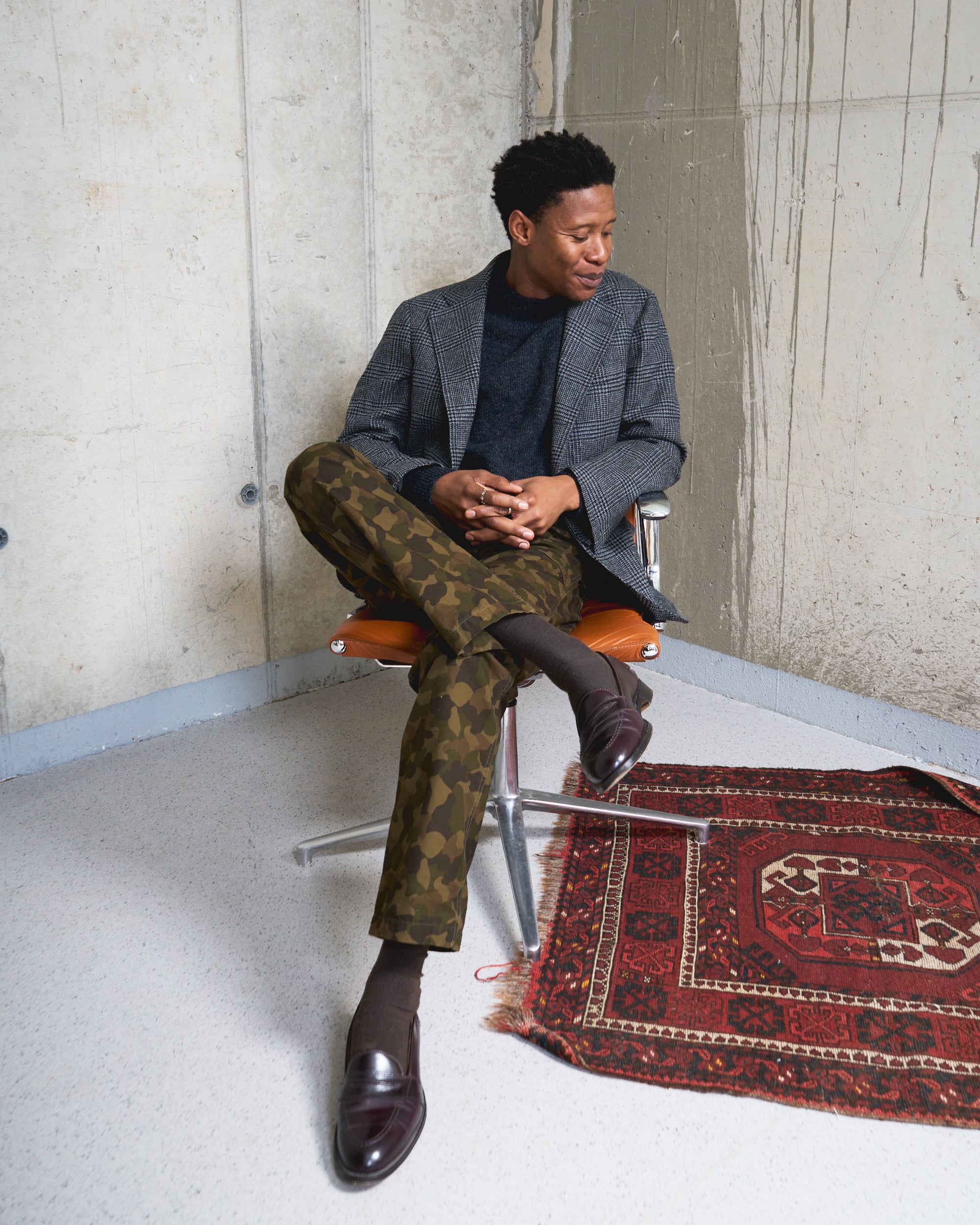 High Rise Japanese Fatigue Pant - Camouflage Ripstop