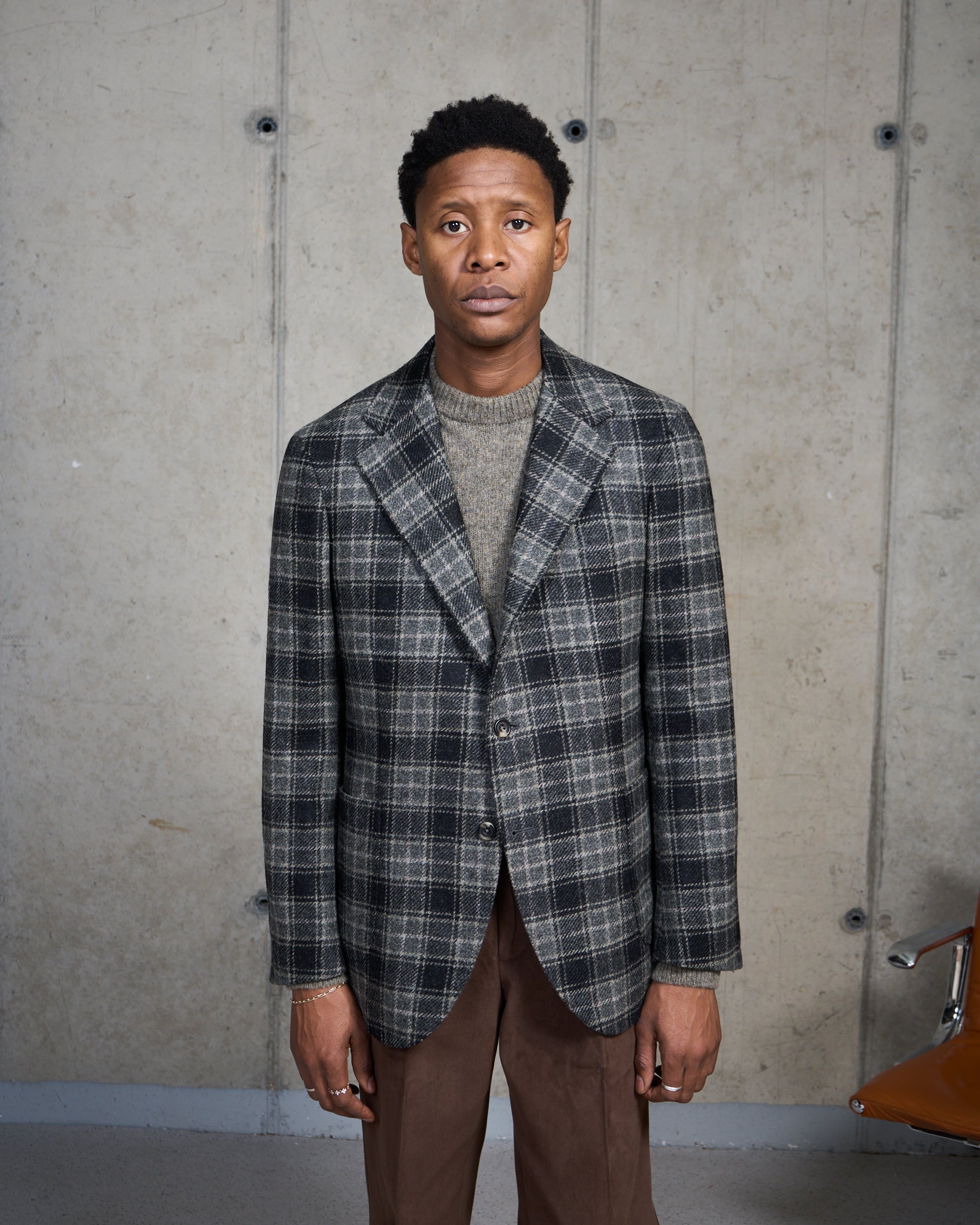 Sport Jacket - Grey Multi Check Wool