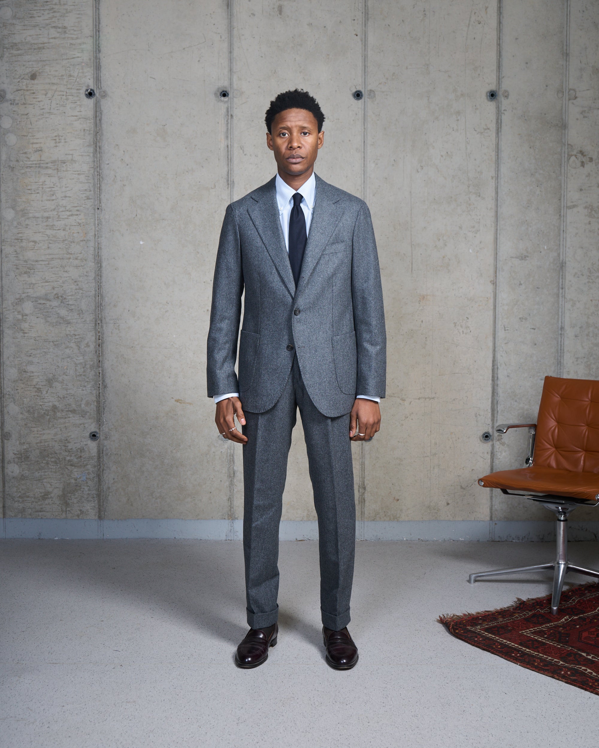 Sport Jacket - Mid Grey Woollen Flannel