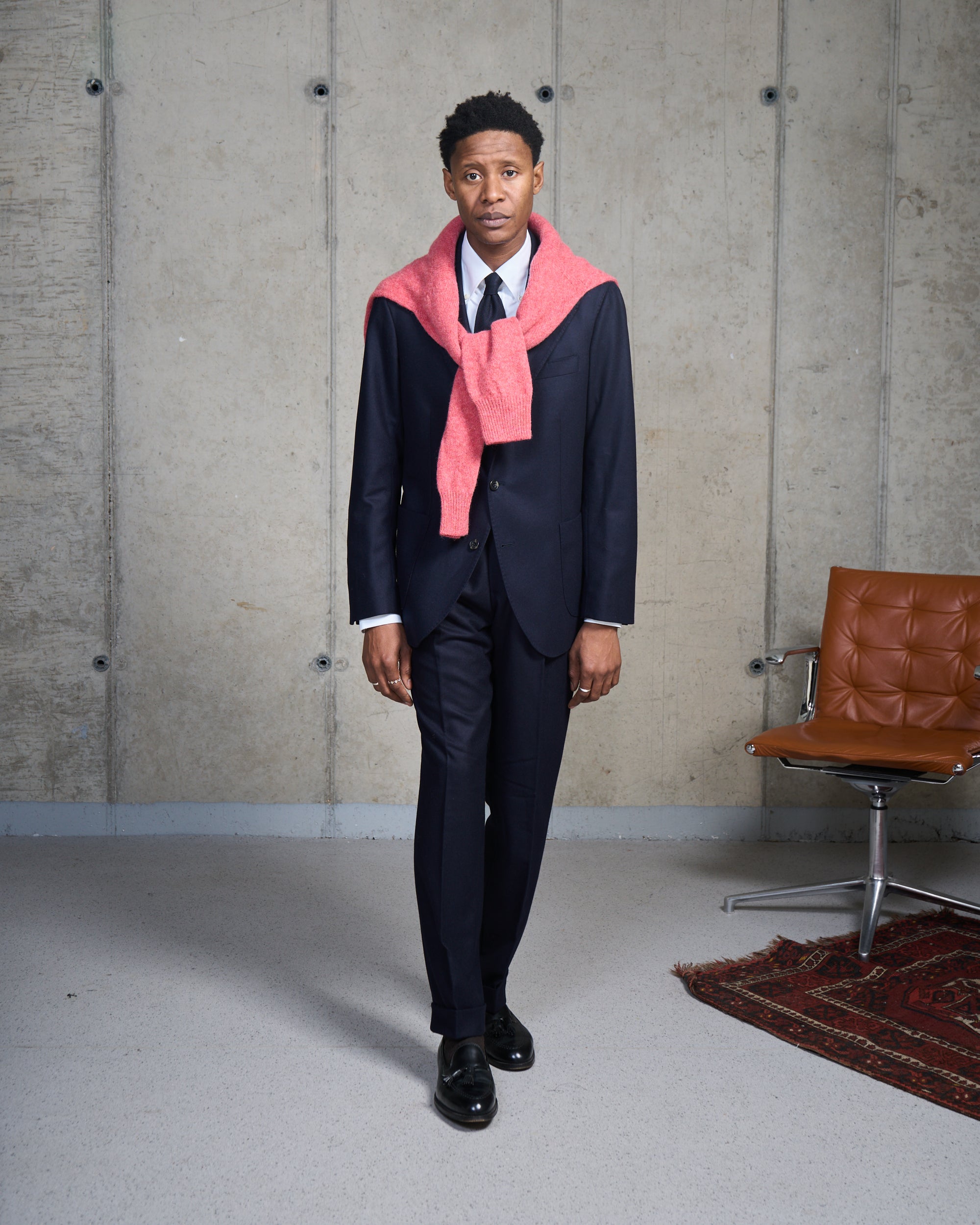 Sport Jacket - Navy Woollen Flannel