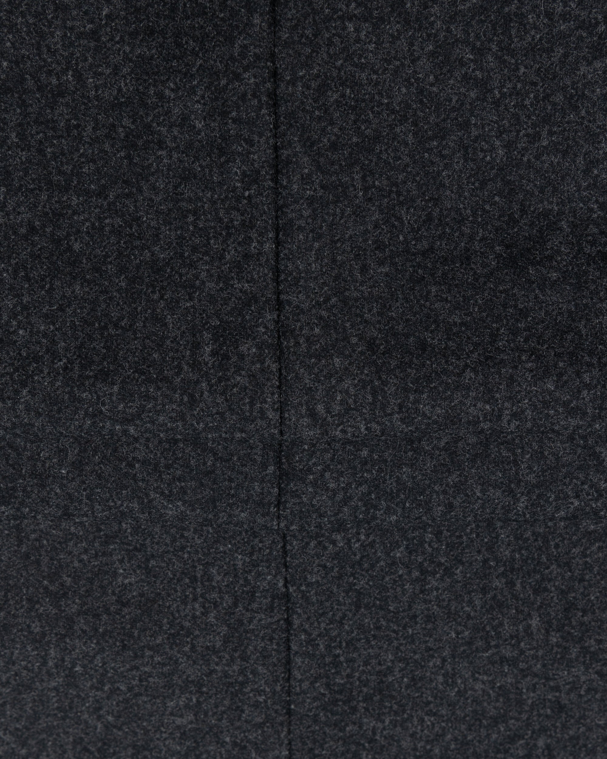 Flat Front Trouser - Charcoal Grey Woollen Flannel