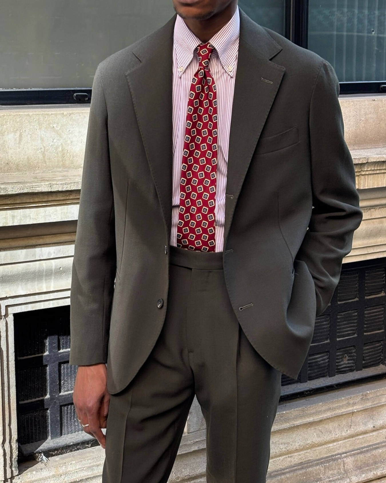 Sport Jacket - Dark Olive Tropical Wool