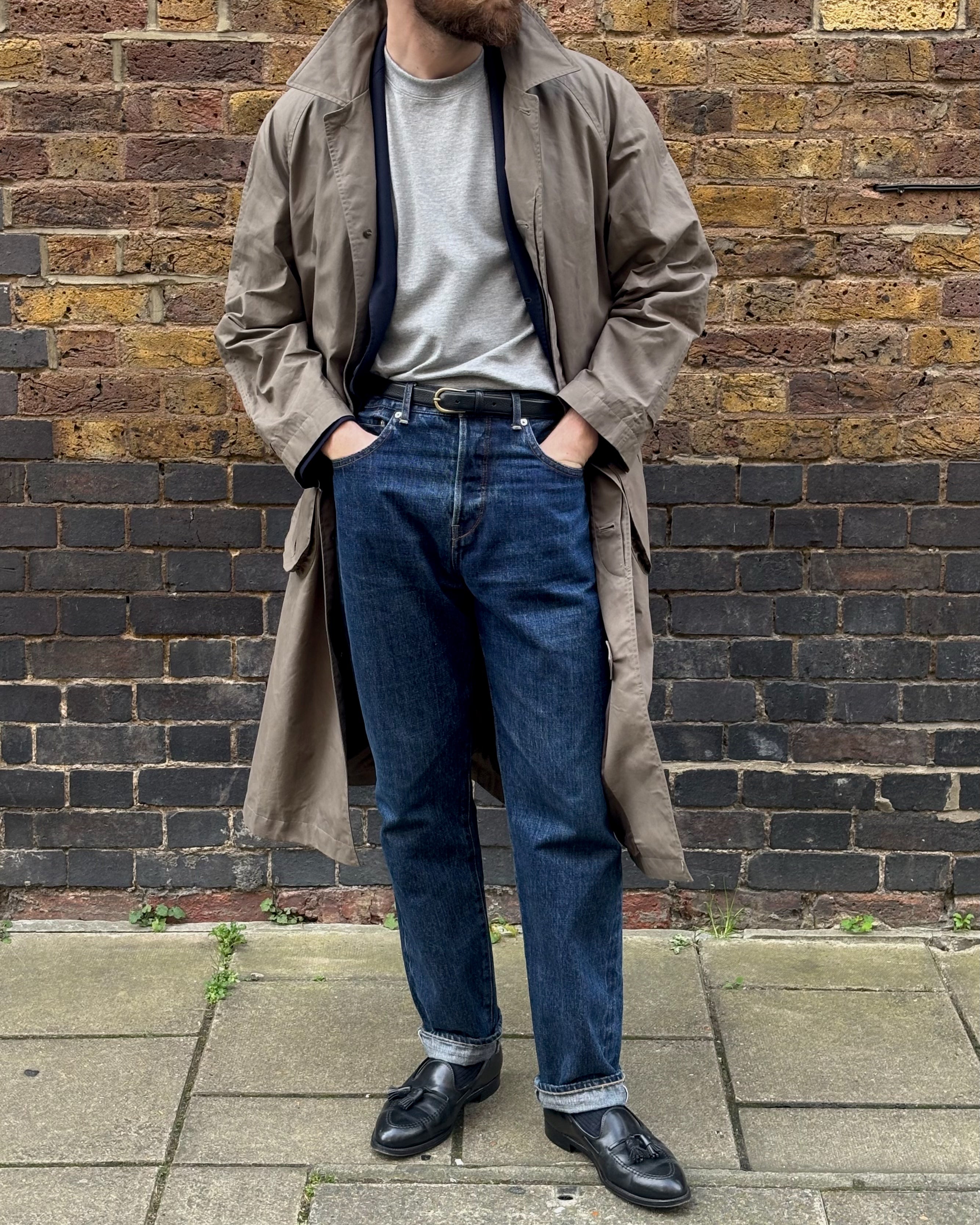 Straight Leg Japanese Selvedge Denim - Mid Blue Wash