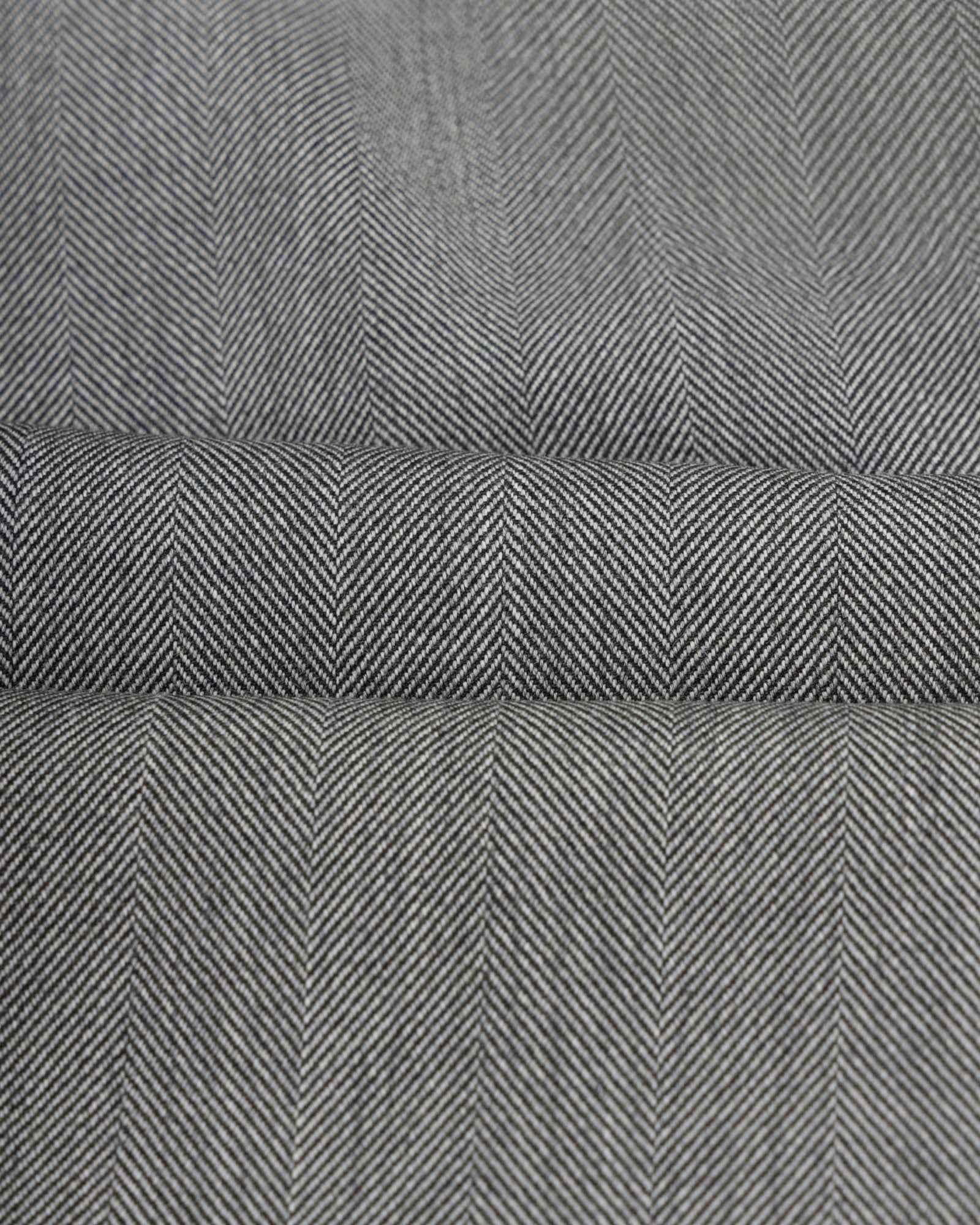Single Pleat Trouser - Light Grey Herringbone Wool
