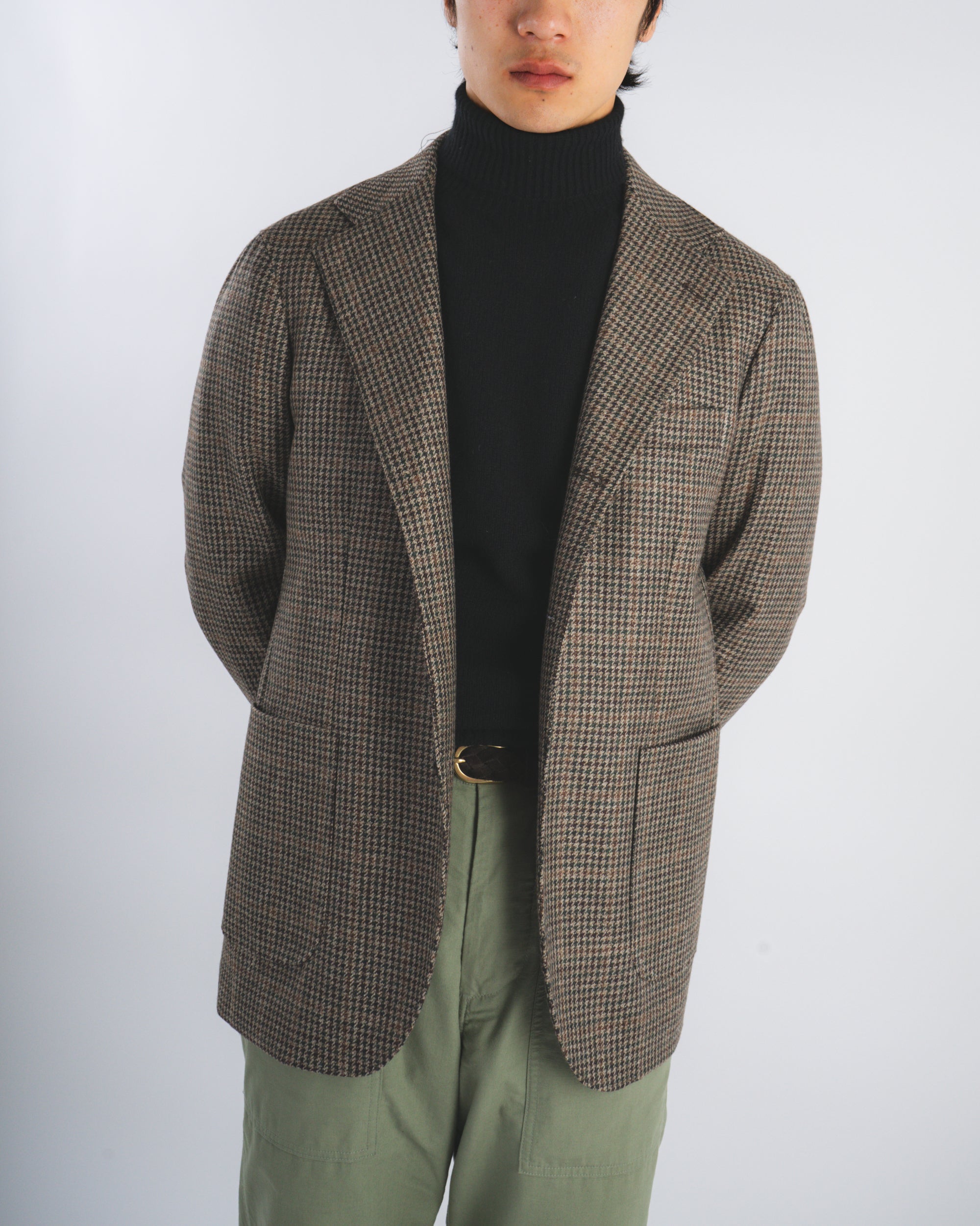 Sport Jacket - Brown Green Check Wool