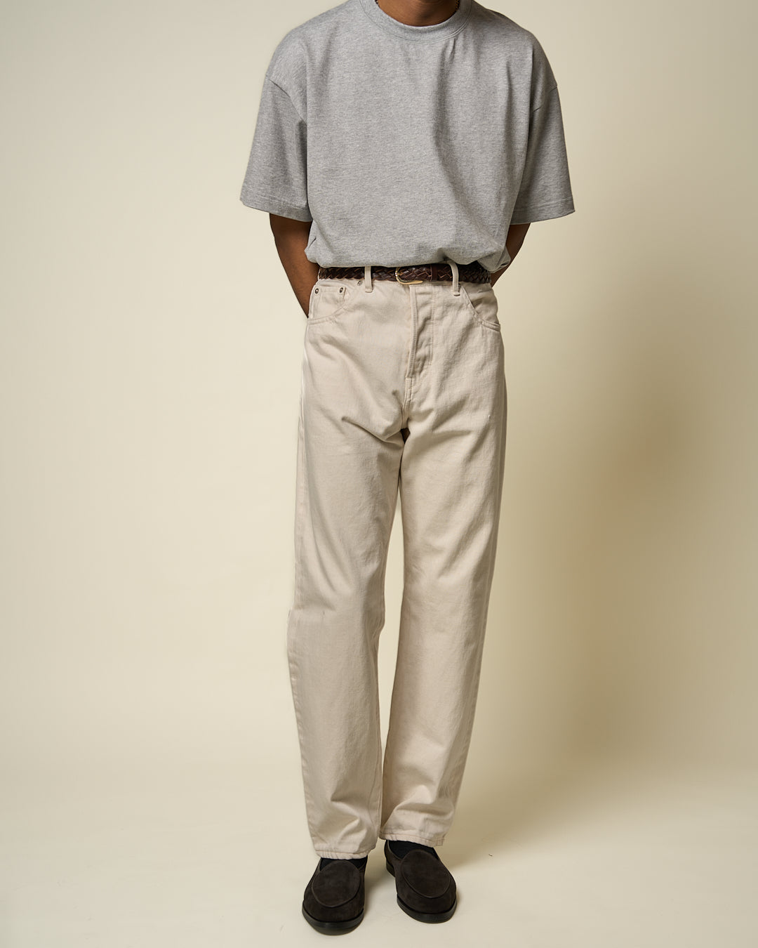 Straight Leg Japanese Selvedge Denim - Ecru Wash