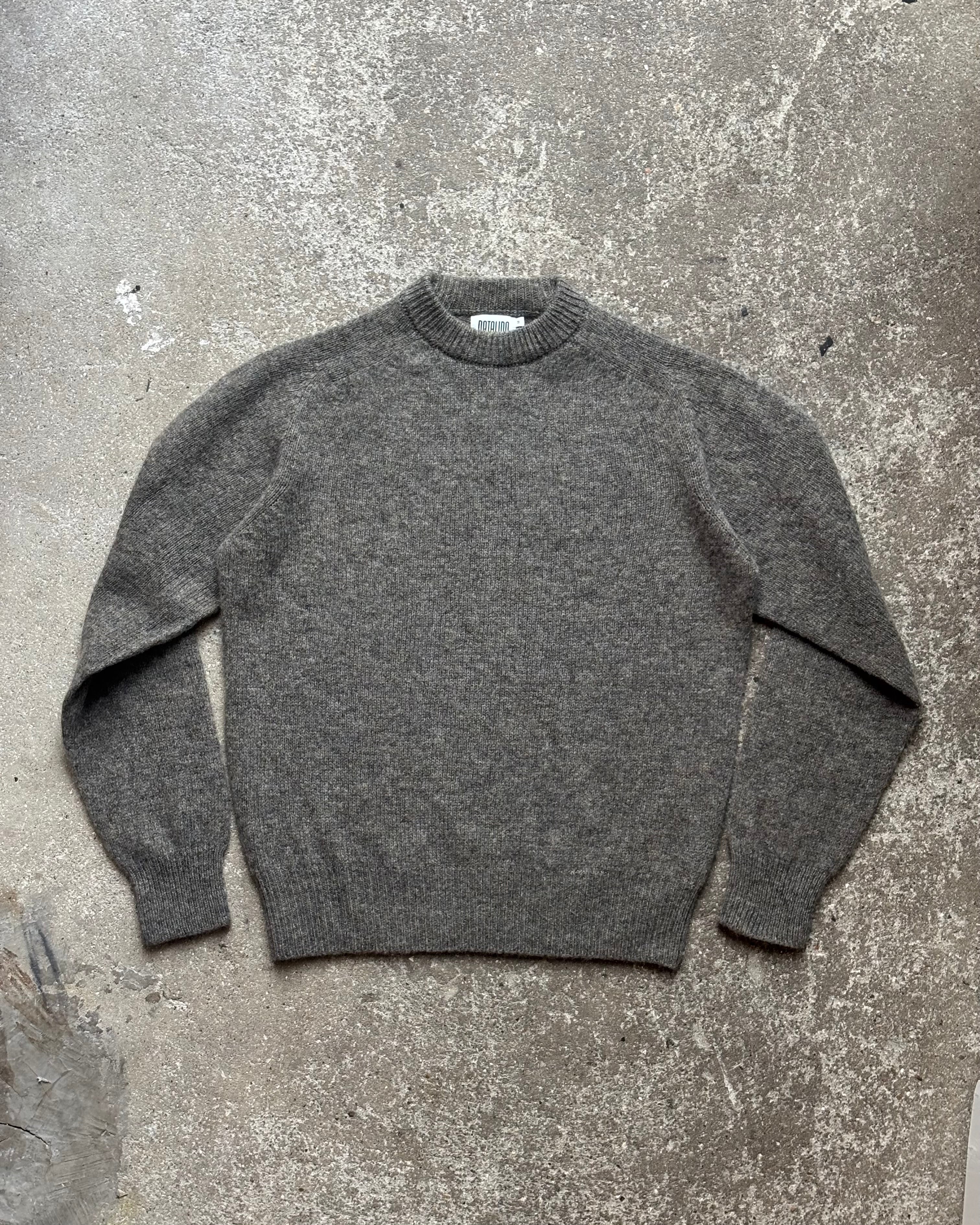 Shetland Wool Crew Neck Sweater - Fossil