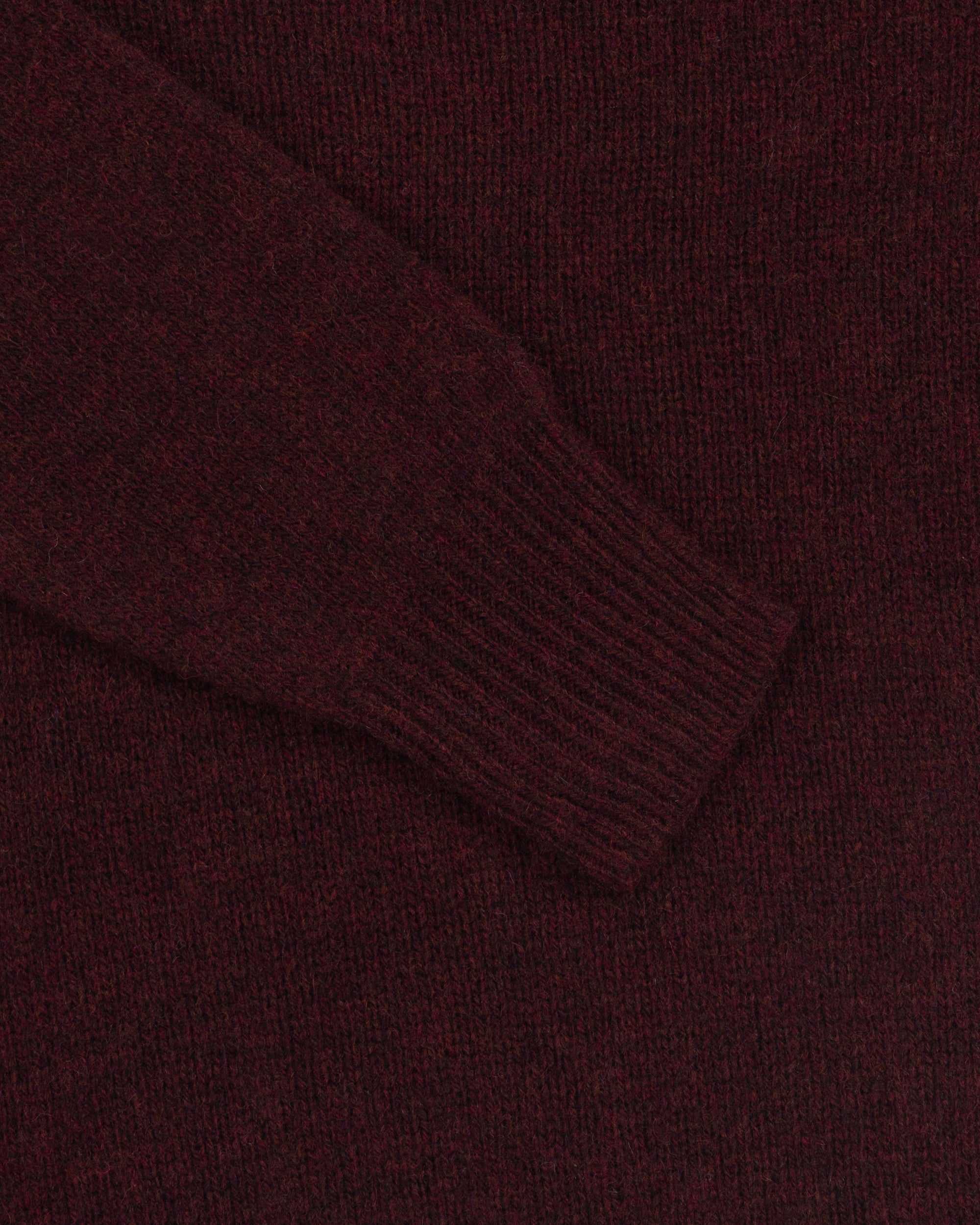 Shetland Wool Crew Neck Sweater - Beetroot