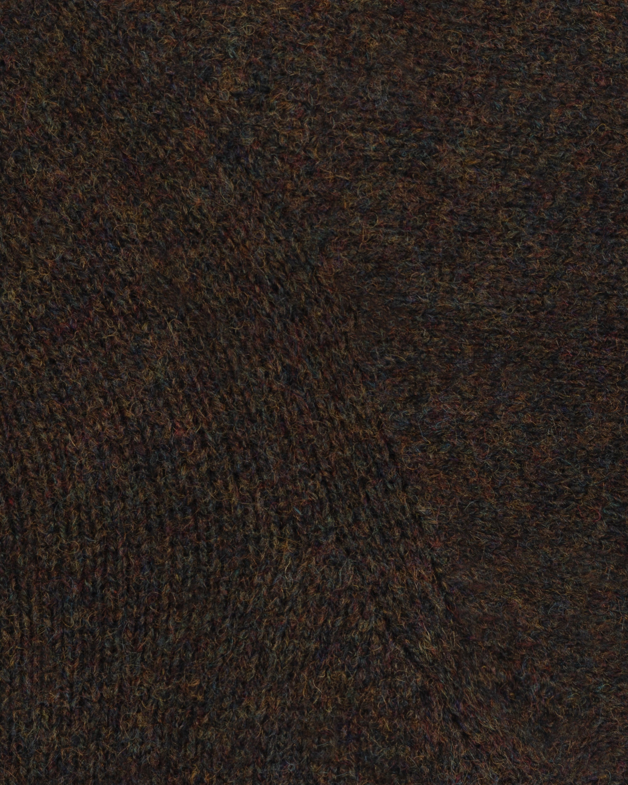 Shetland Wool Crew Neck Sweater - Carob