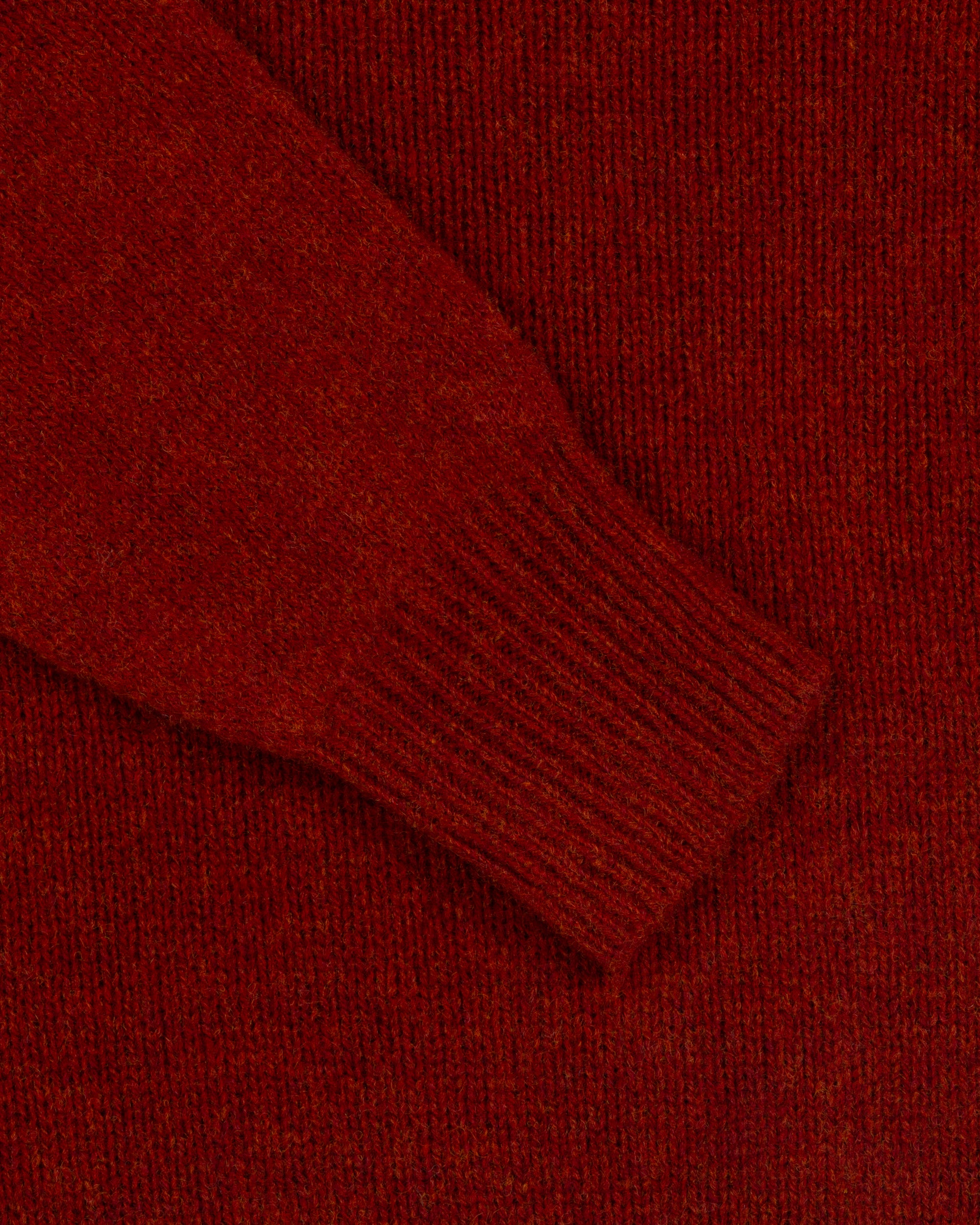 Shetland Wool Crew Neck Sweater - Madder