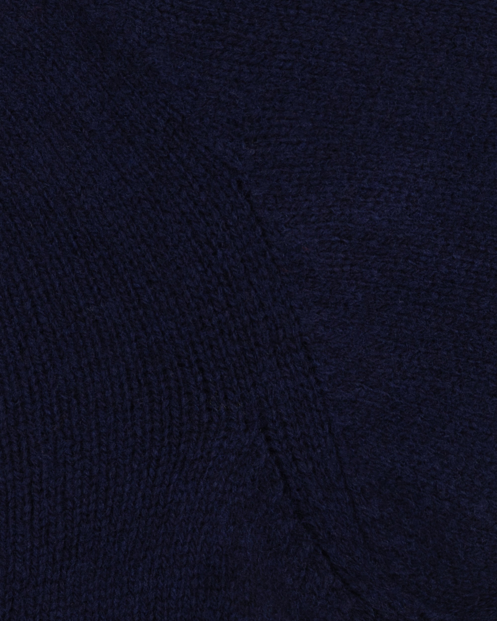 Shetland Wool Crew Neck Sweater - Navy