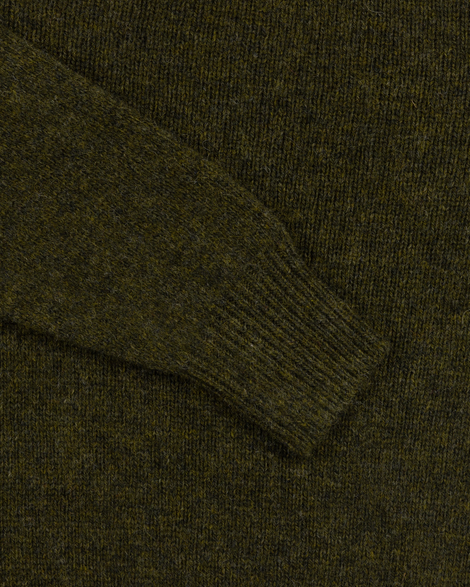 Shetland Wool Crew Neck Sweater - Scots Pine