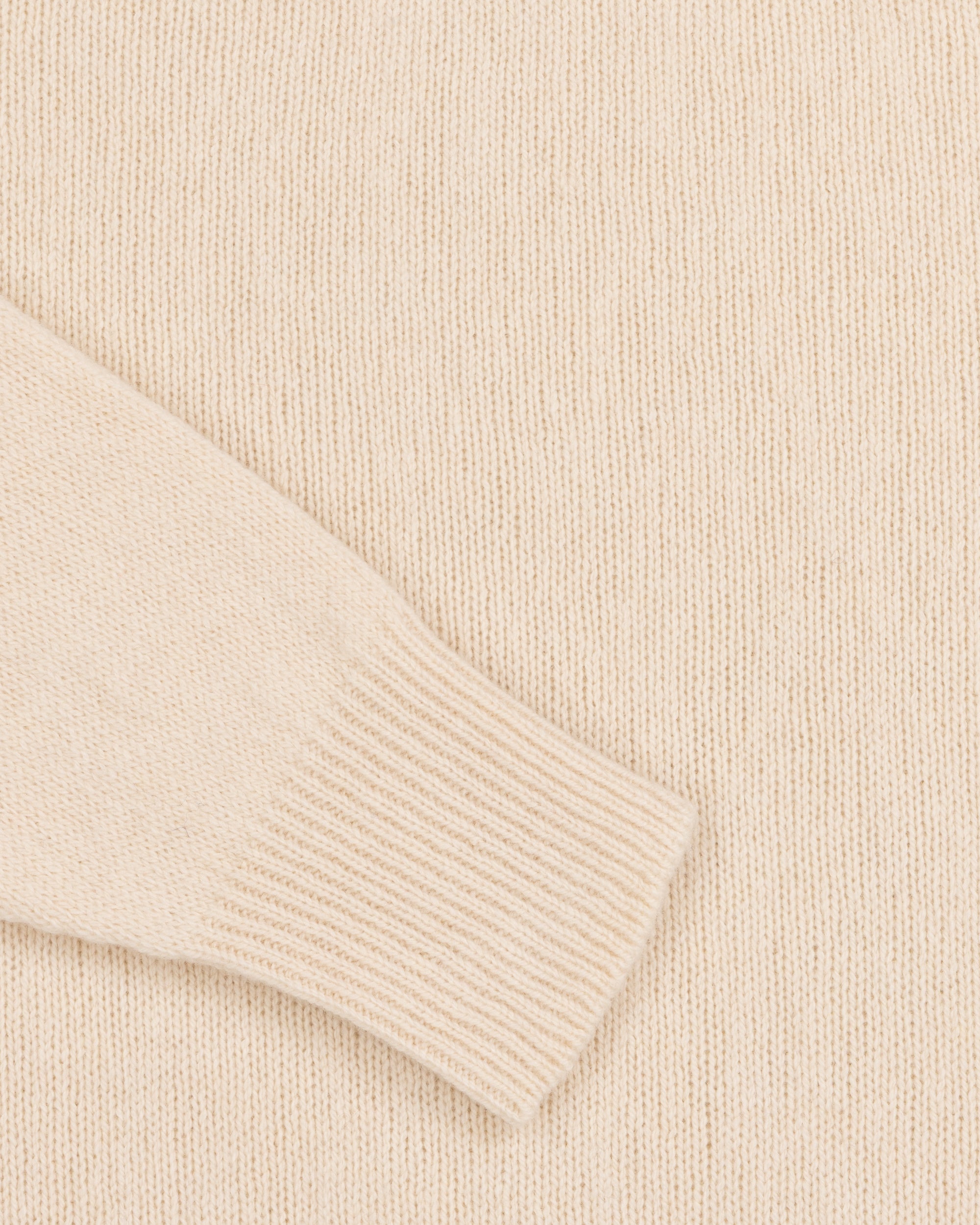 Lambswool Roll Neck Sweater - Chalk