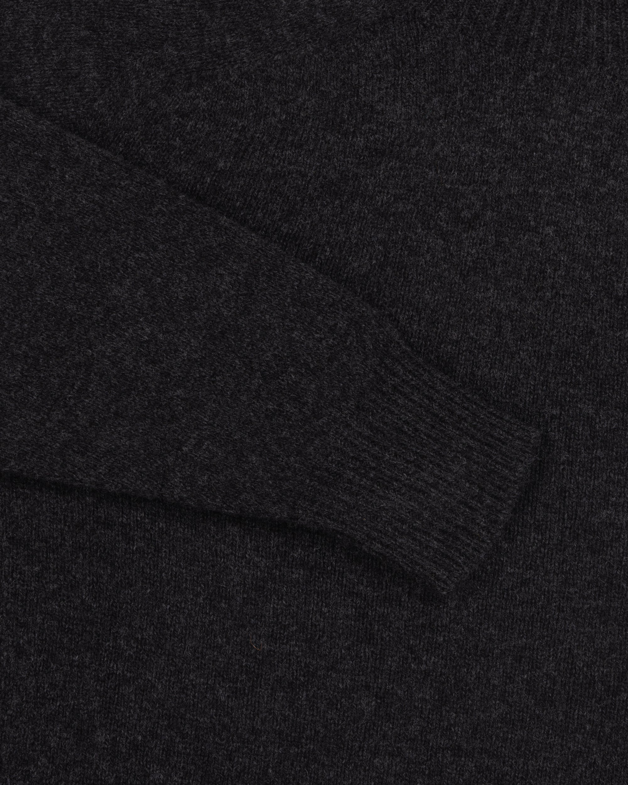 Lambswool Roll Neck Sweater - Charcoal