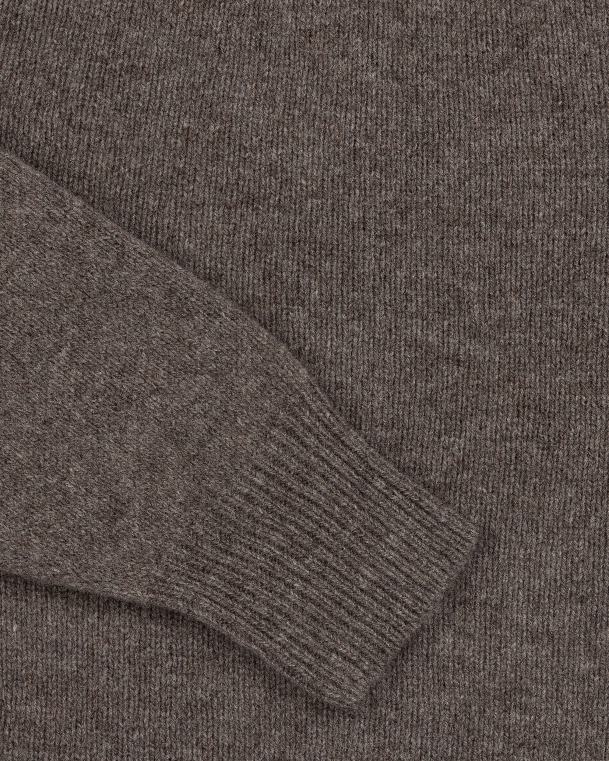 Lambswool Roll Neck Sweater - Elk