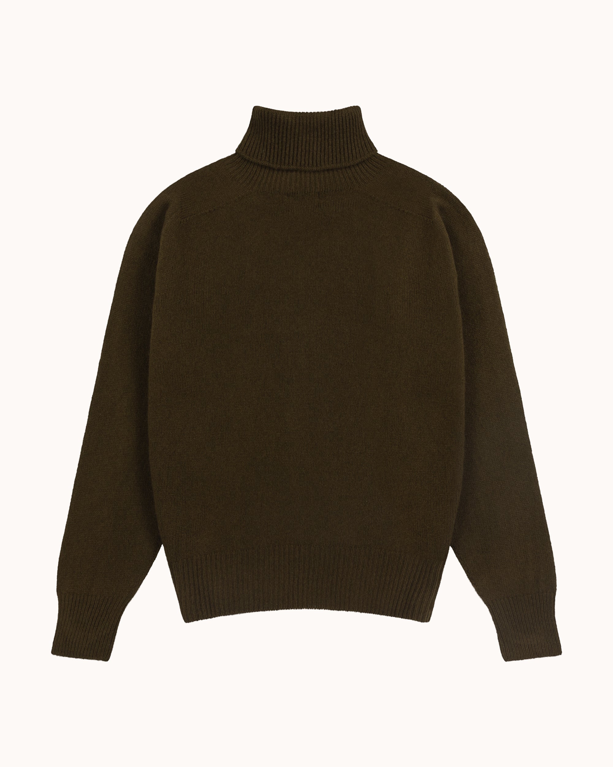 Lambswool Roll Neck Sweater - Military