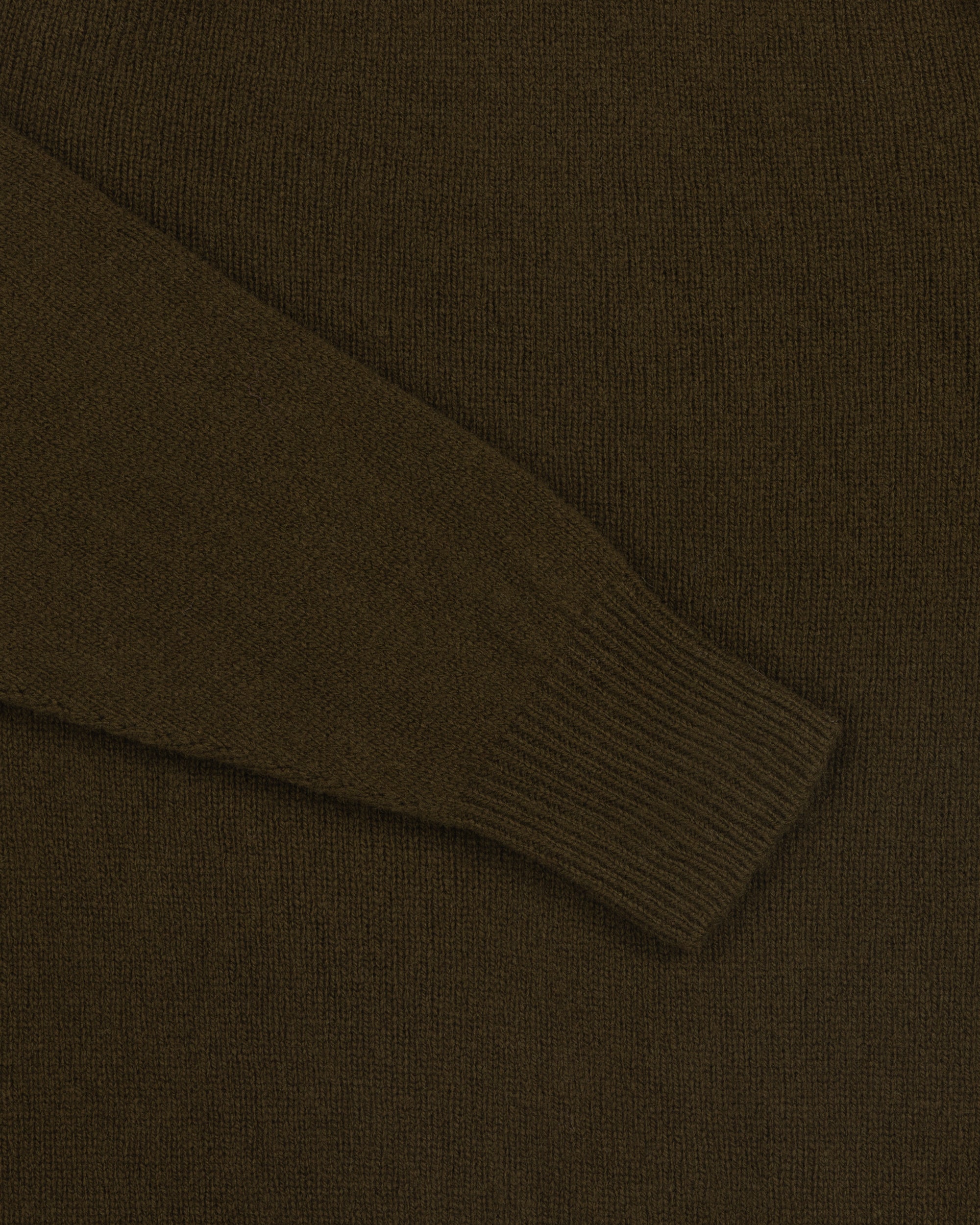 Lambswool Roll Neck Sweater - Military