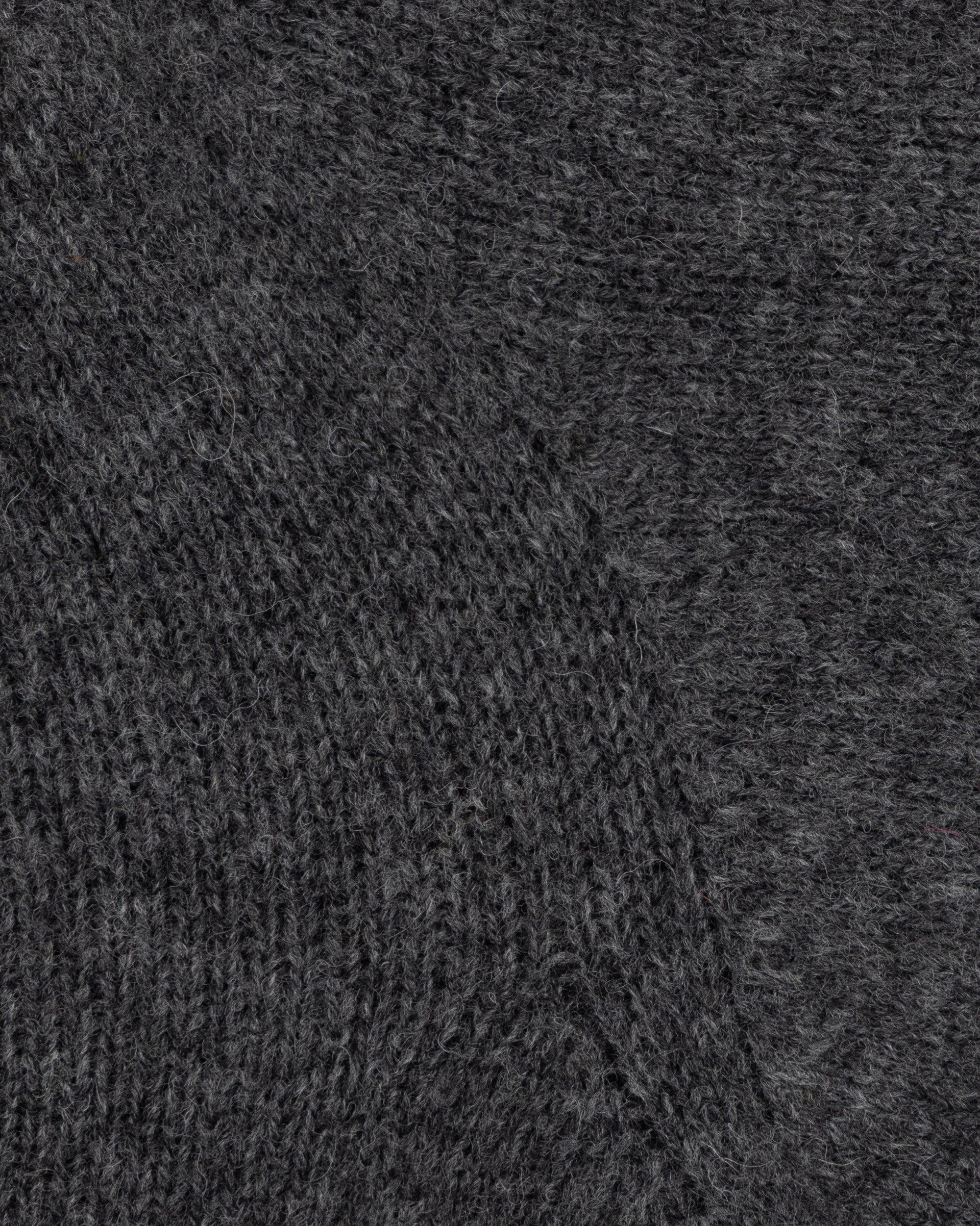 Shetland Wool V-Neck Sweater - Basalt