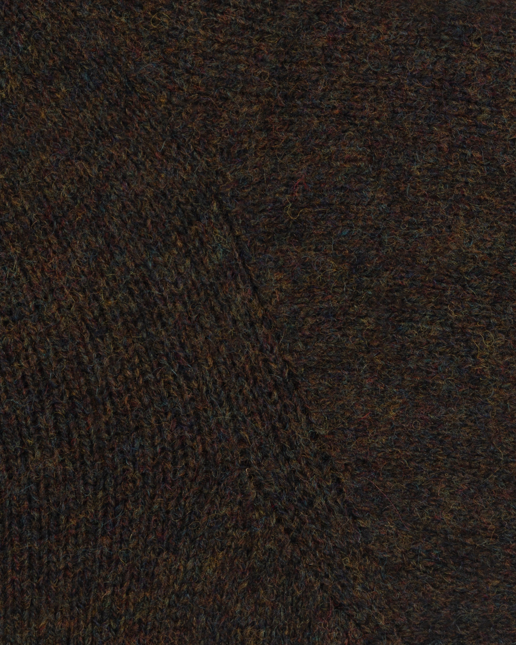 Shetland Wool V-Neck Sweater - Carob