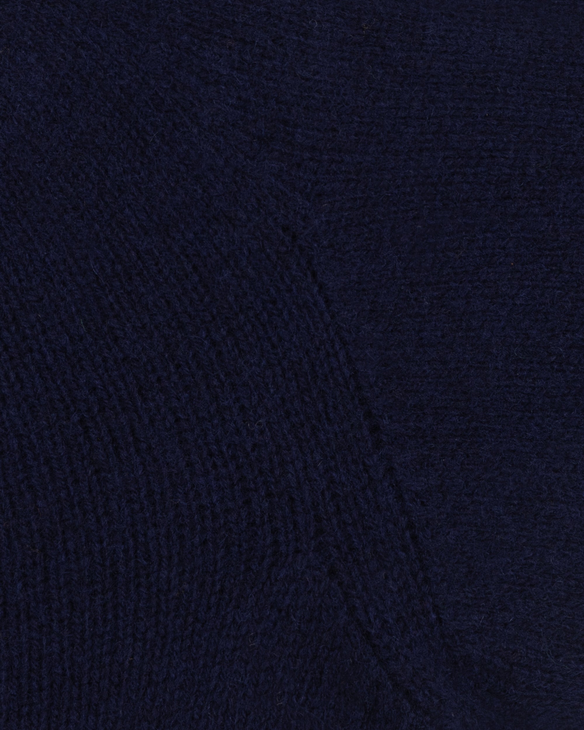 Shetland Wool V-Neck Sweater - Navy