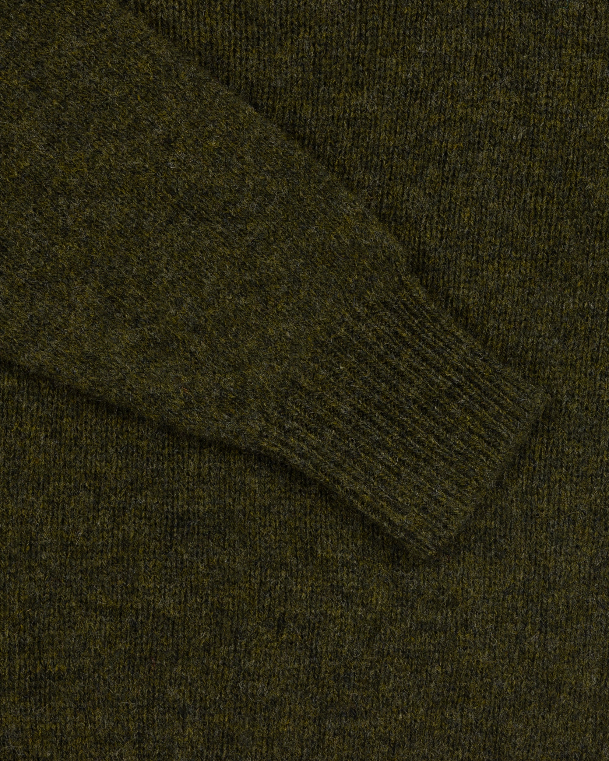 Shetland Wool V-Neck Sweater - Scots Pine
