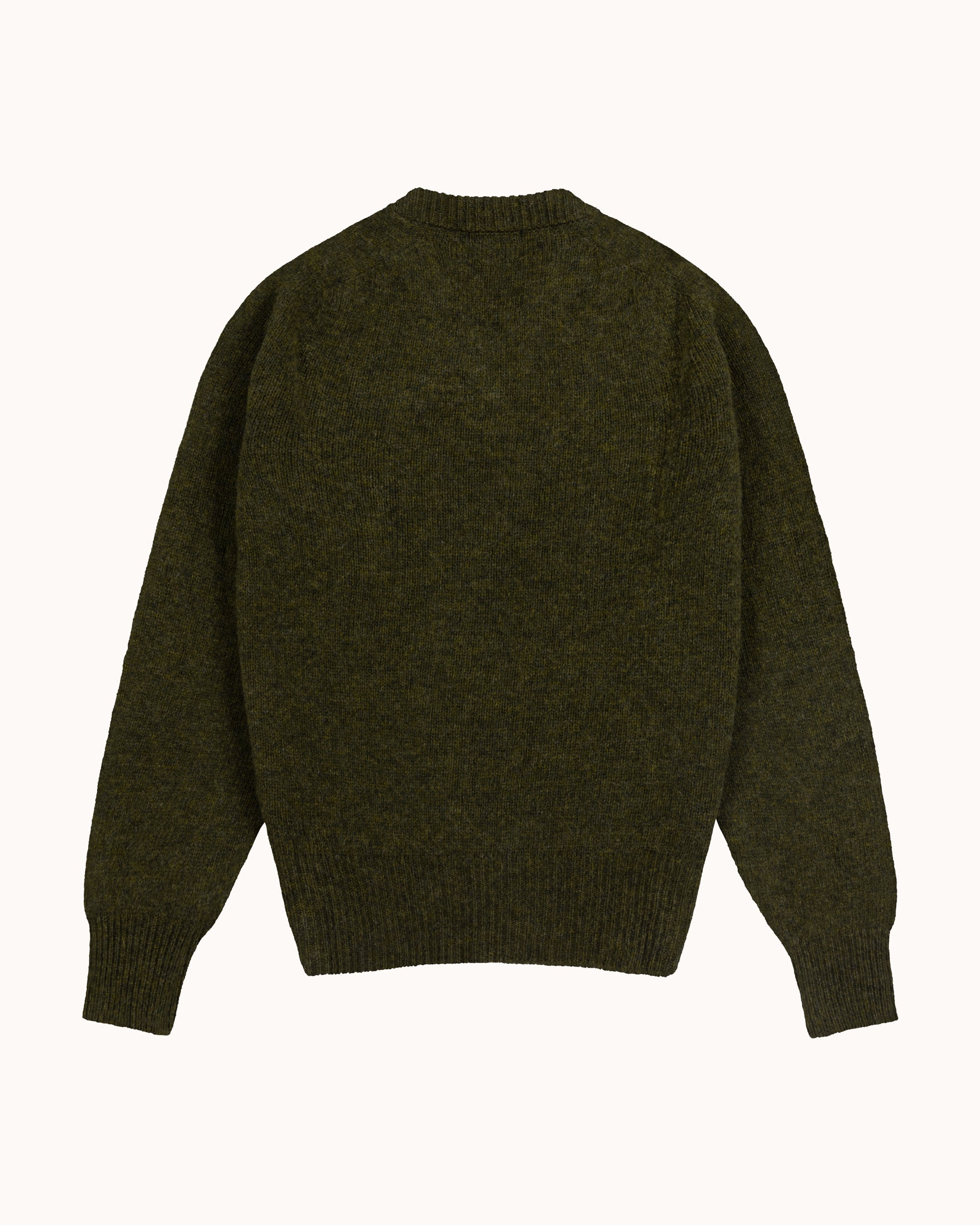 Shetland Wool V-Neck Sweater - Scots Pine