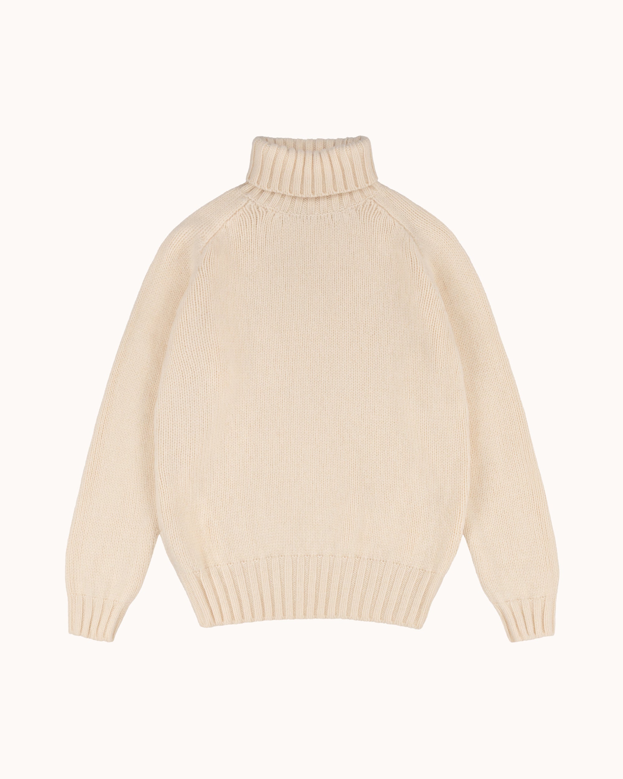 Lambswool Submariner Rollneck Sweater - Chalk