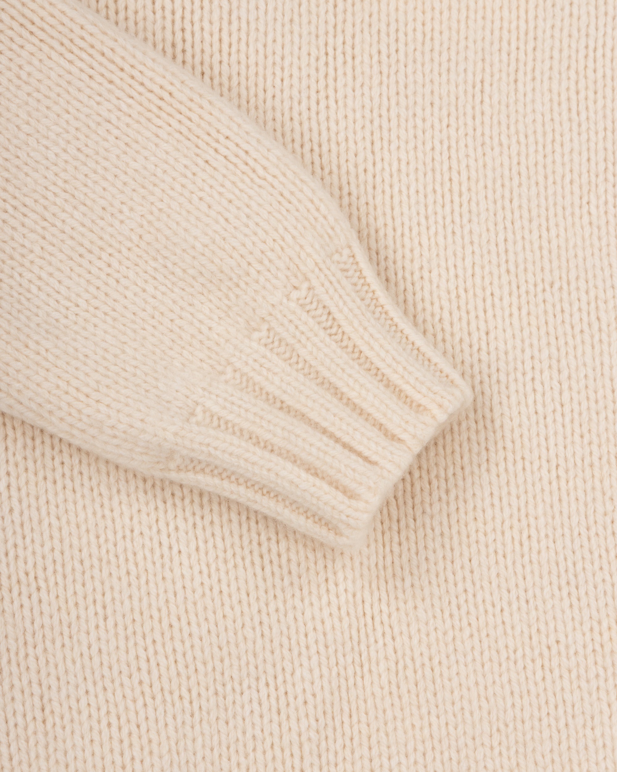 Lambswool Submariner Rollneck Sweater - Chalk