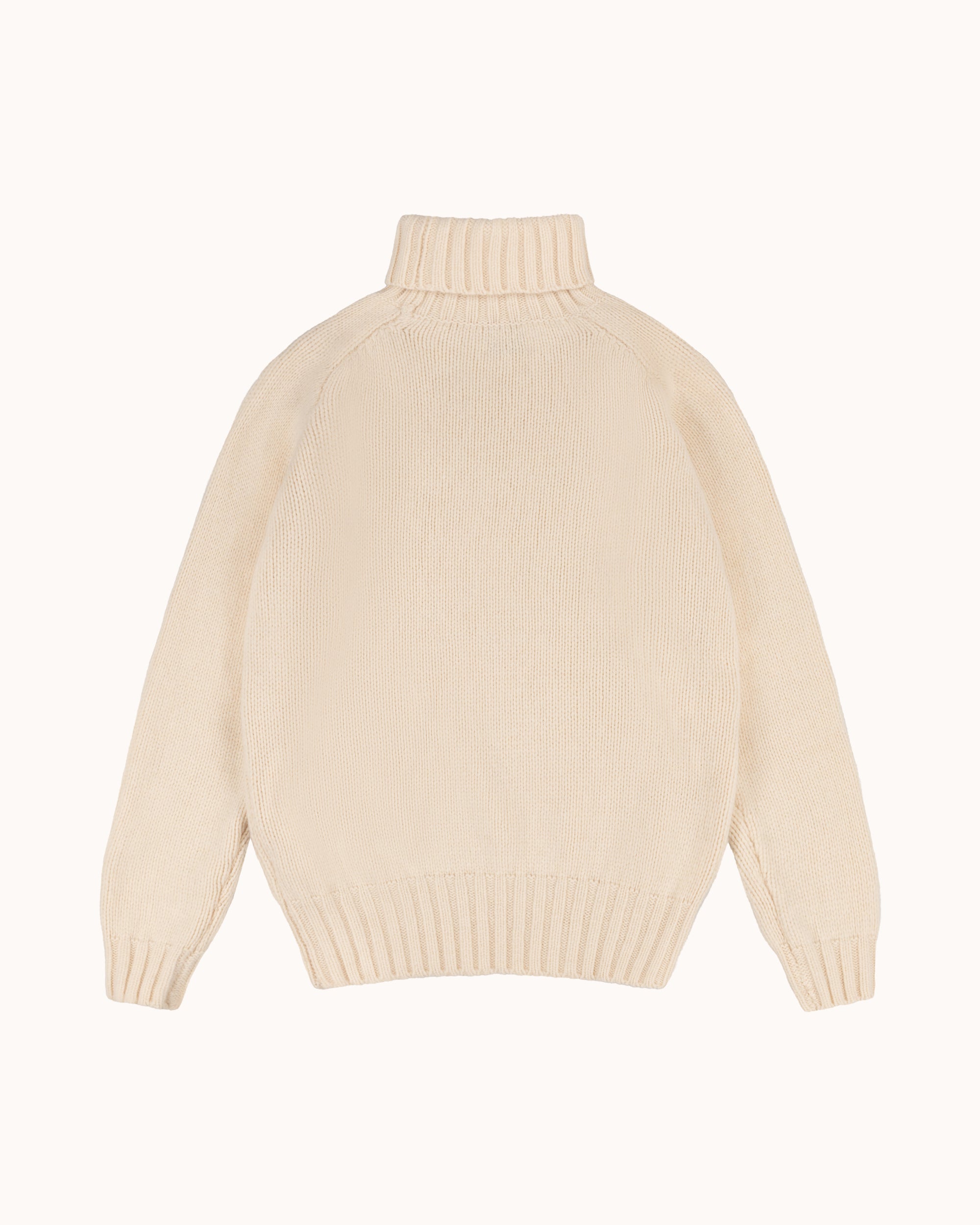 Lambswool Submariner Rollneck Sweater - Chalk